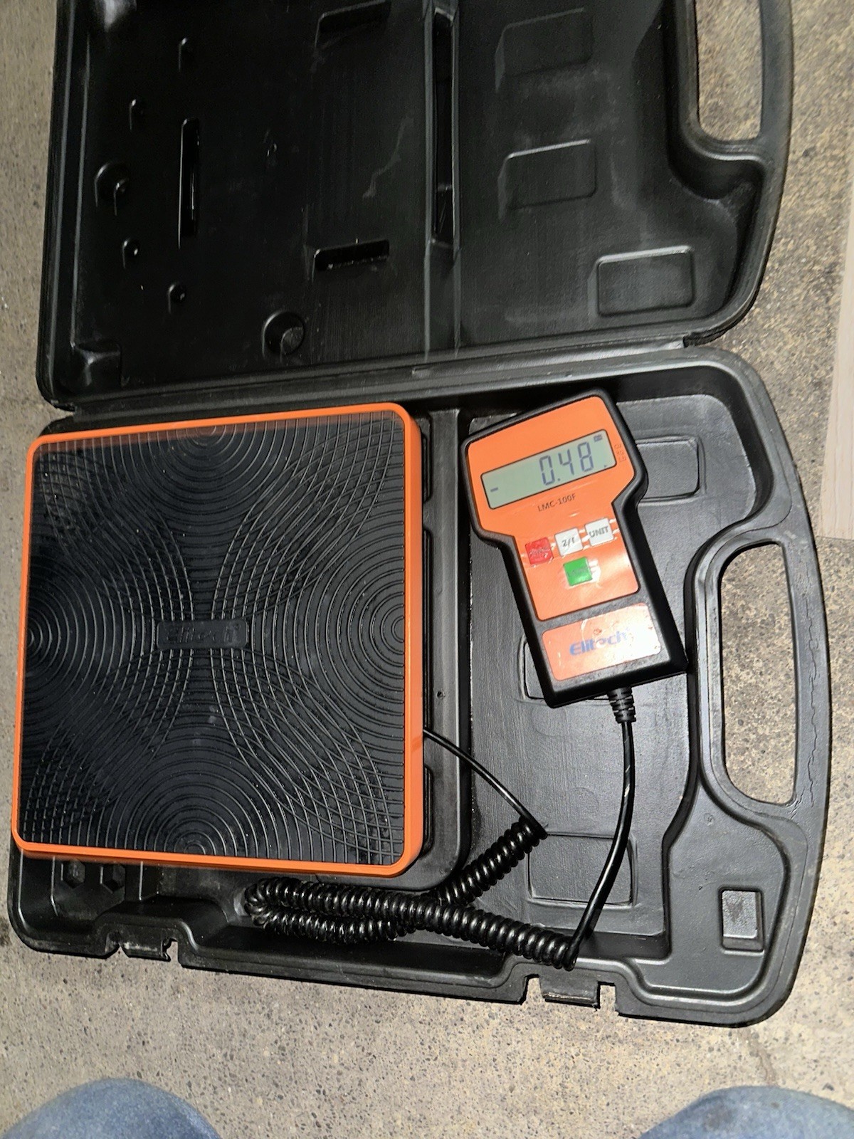 Elitech lmc-100f electronic digital refrigerant charging scale 220lb