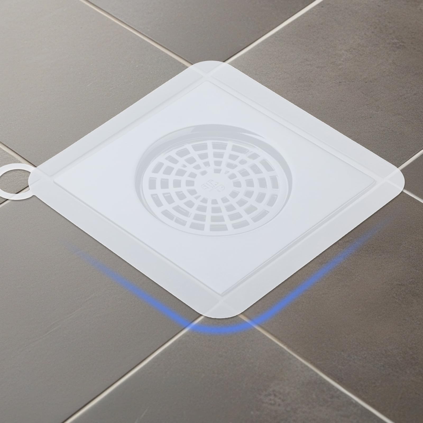 2 Pieces Floor Drain Cover Silicone Tub Stopper, 6x6 Inch Anti-Odor White