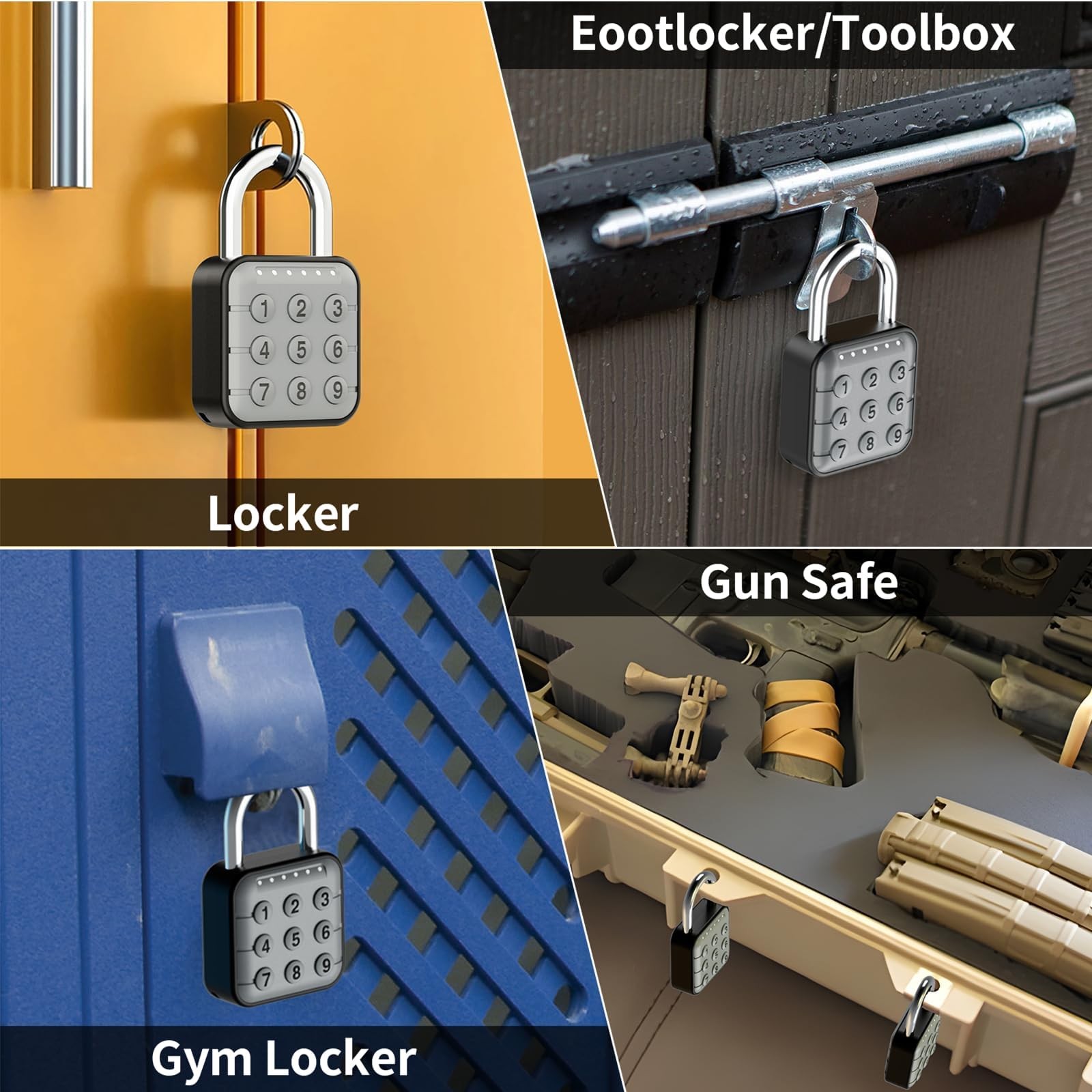 Combination Lock 2-Pack for Gym Locker, School, Travel - High Security