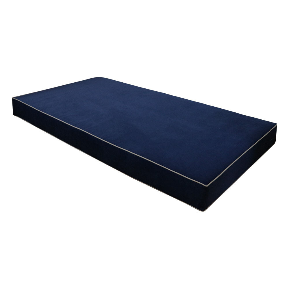 SLIPCOVER ONLY Contrast Pipe 8" Full 75x54x8 Velvet Indoor Daybed Mattress-AD373