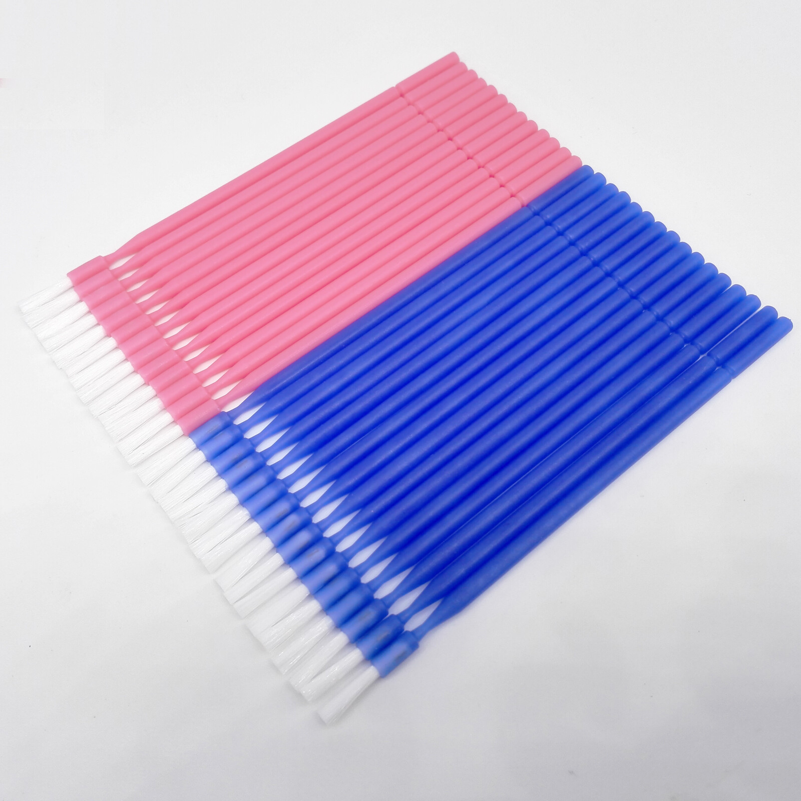 Dental Disposable Micro Applicator Bendable Brush Long Shank Pink/Blue 100 Pcs