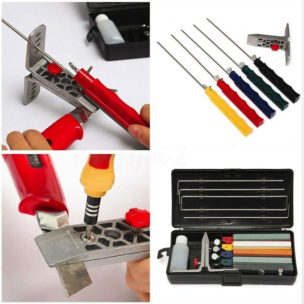 Deluxe 5-Whetstones Set Sharpening System For Lansky Deluxe Tool Knife Sharpener