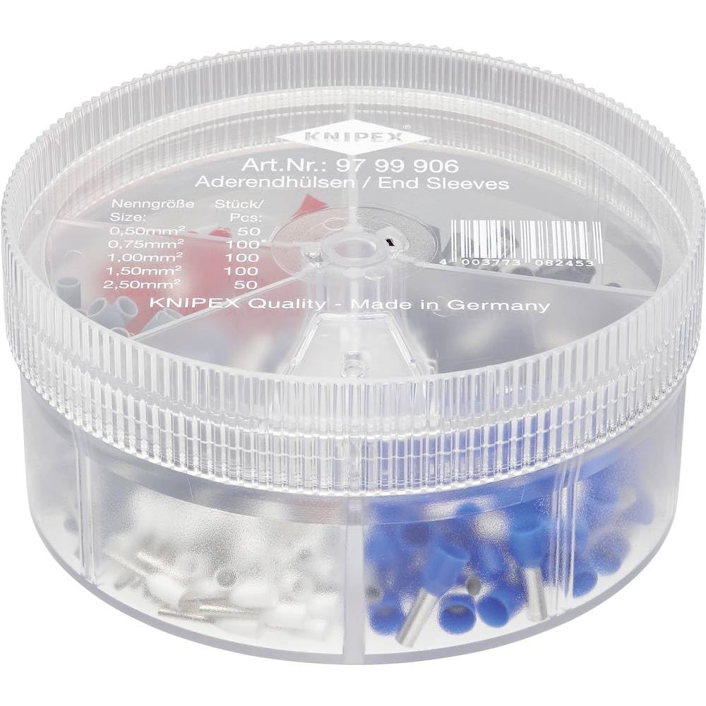 Assortment Boxes, with 450 Insulated Wire Ferrules, 0.5-2.5 mm², in Practical...