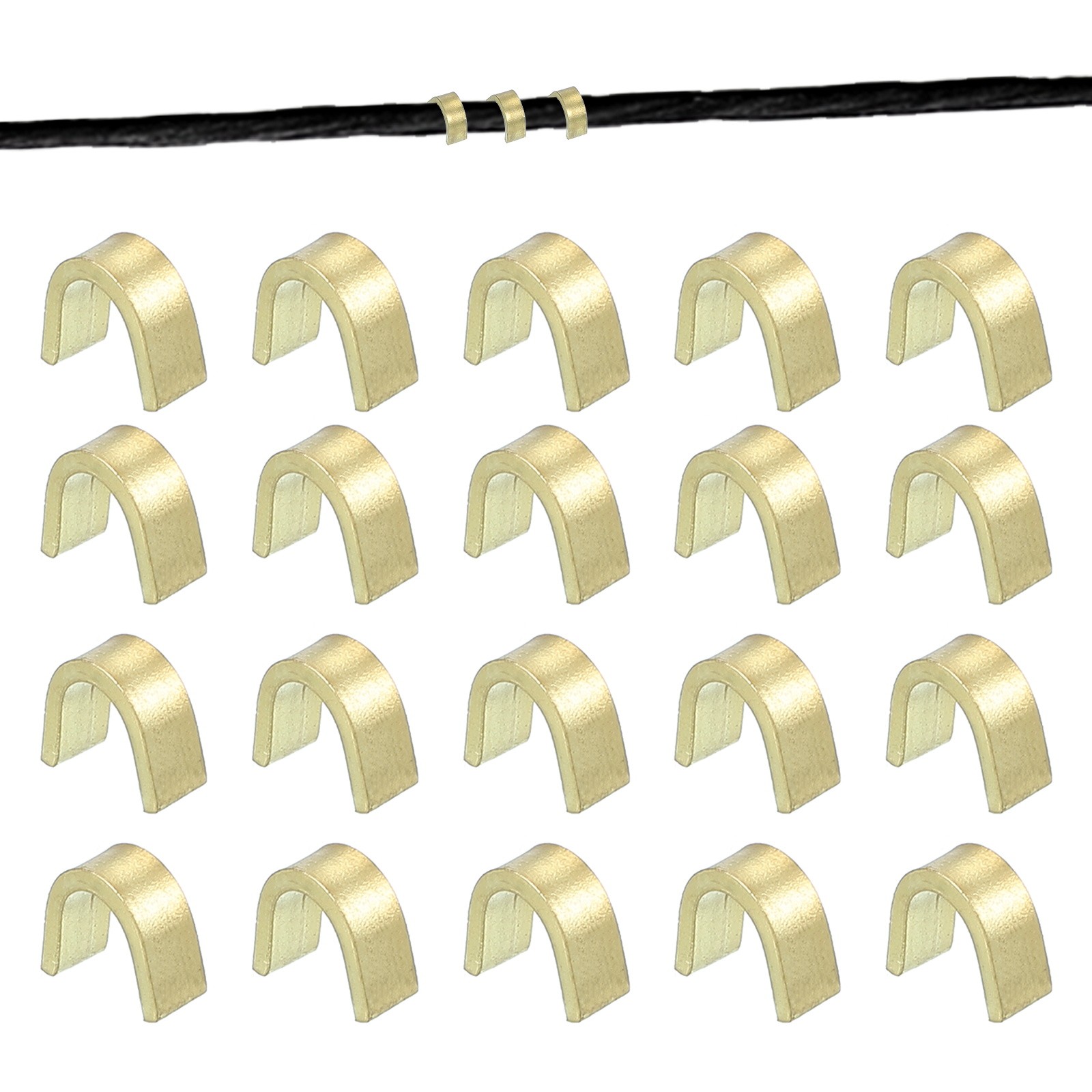20 Pcs 6x3mm Bow String Nocking Points Gold