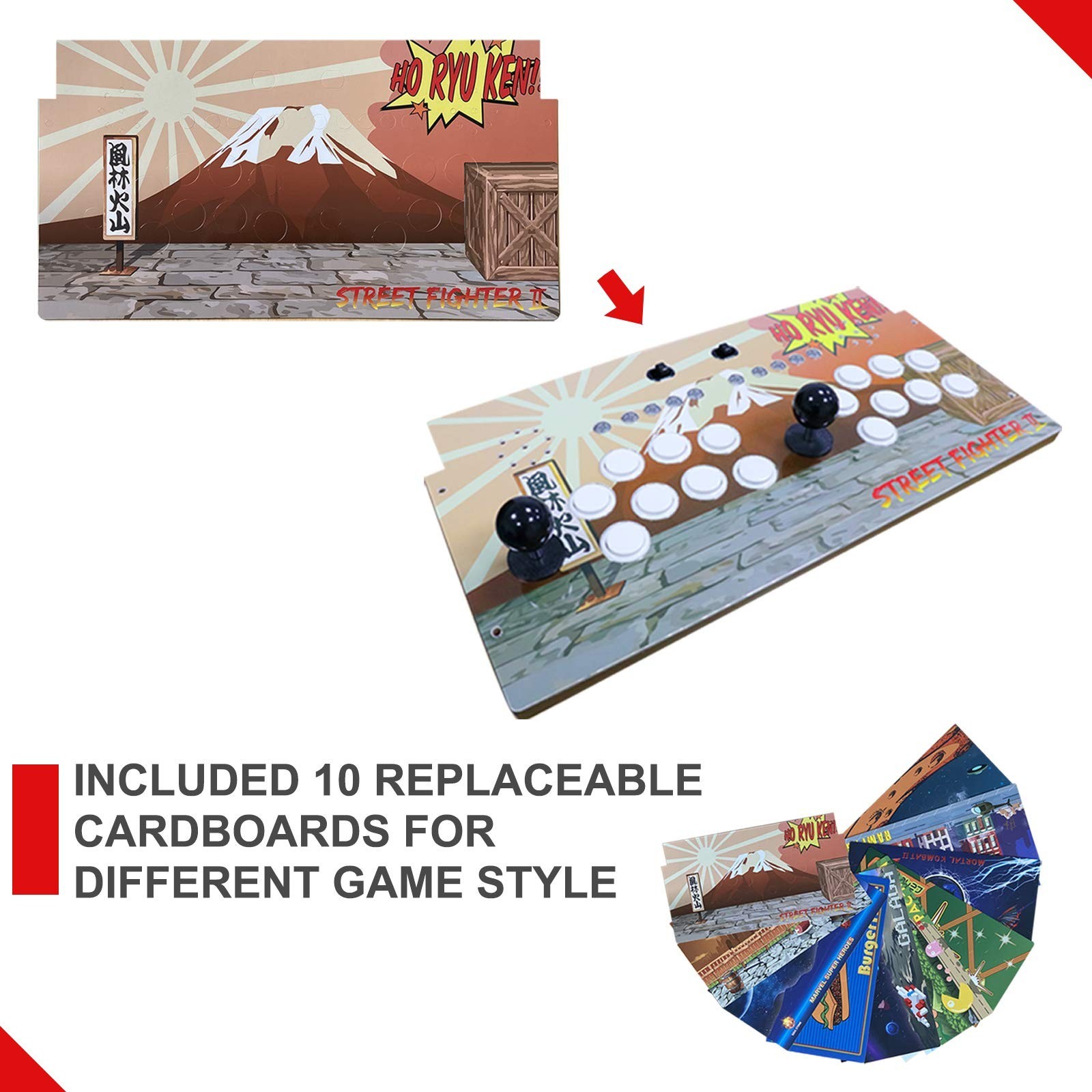 Switch Fighting Stick for Arcade1Up Cabinet & Cabinet Back Mount for Switch, ...