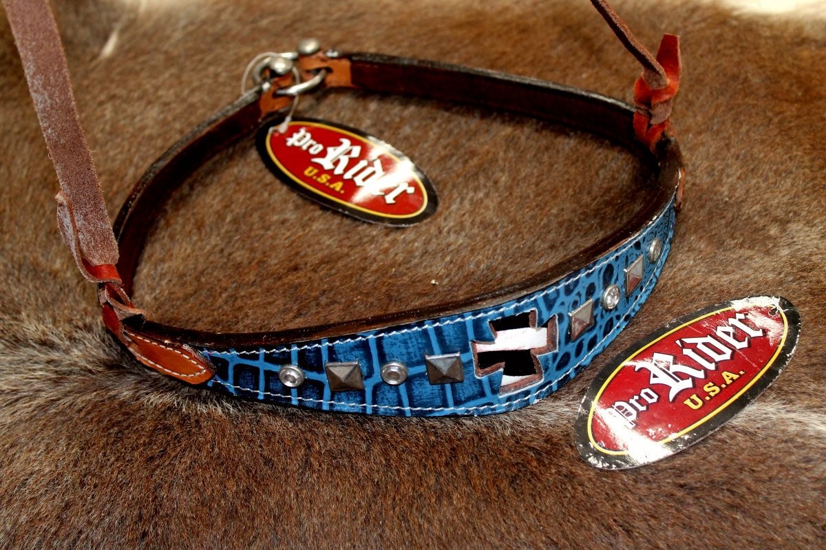 Horse Show Bridle Western Leather Barrel Racing Tack Rodeo Noseband  99181