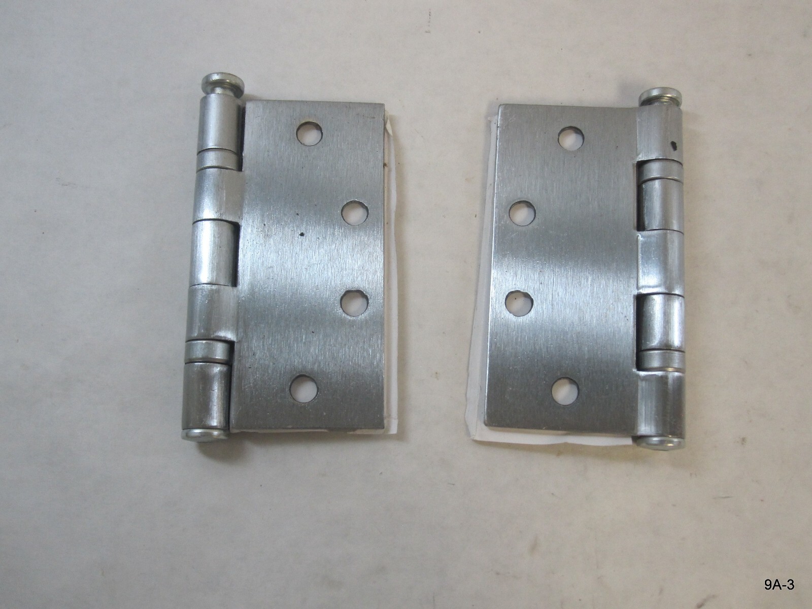2pcs Cal-Royal USA Mortise Hinge Nickel 4.5" x 4.5" Square Corners Commercial B1