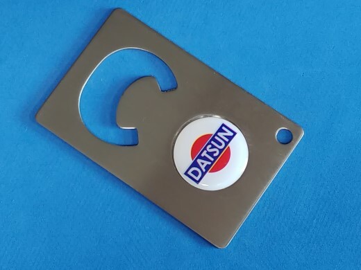 DATSUN LOGO CREDIT CARD BOTTLE OPENER #034