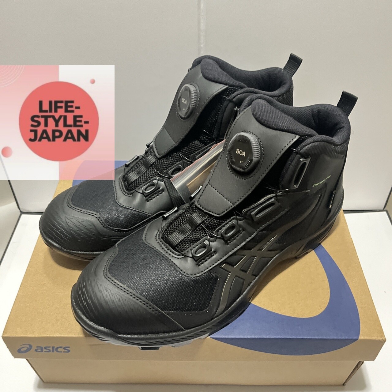 ASICS WINJOB CP604 G-TX BOA 1273A084 001 Black GORE-TEX Men 3E Safety Shoes