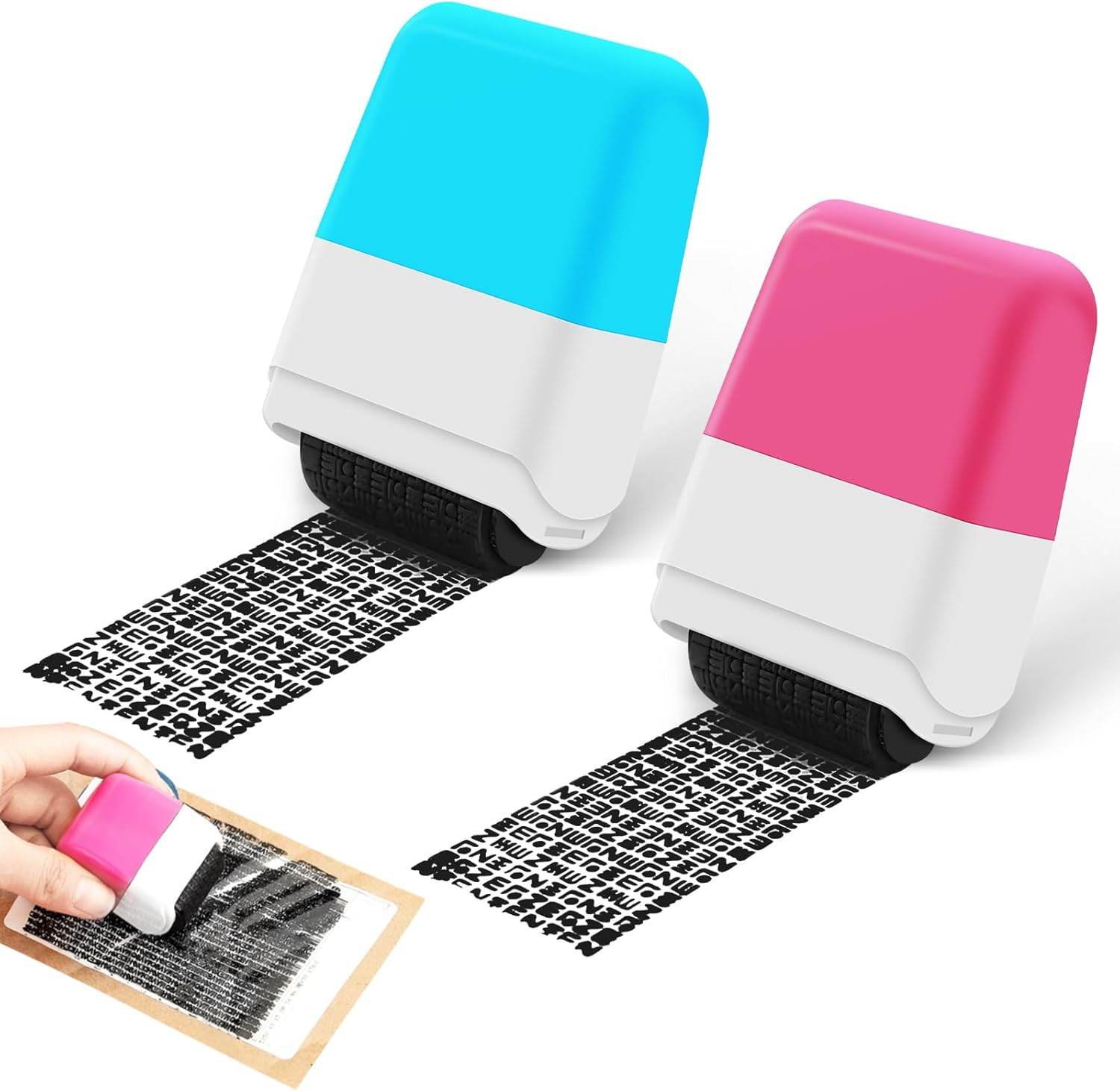 2PCS Identity Theft Protection Roller Stamp Guard ID Privacy Confidential Data
