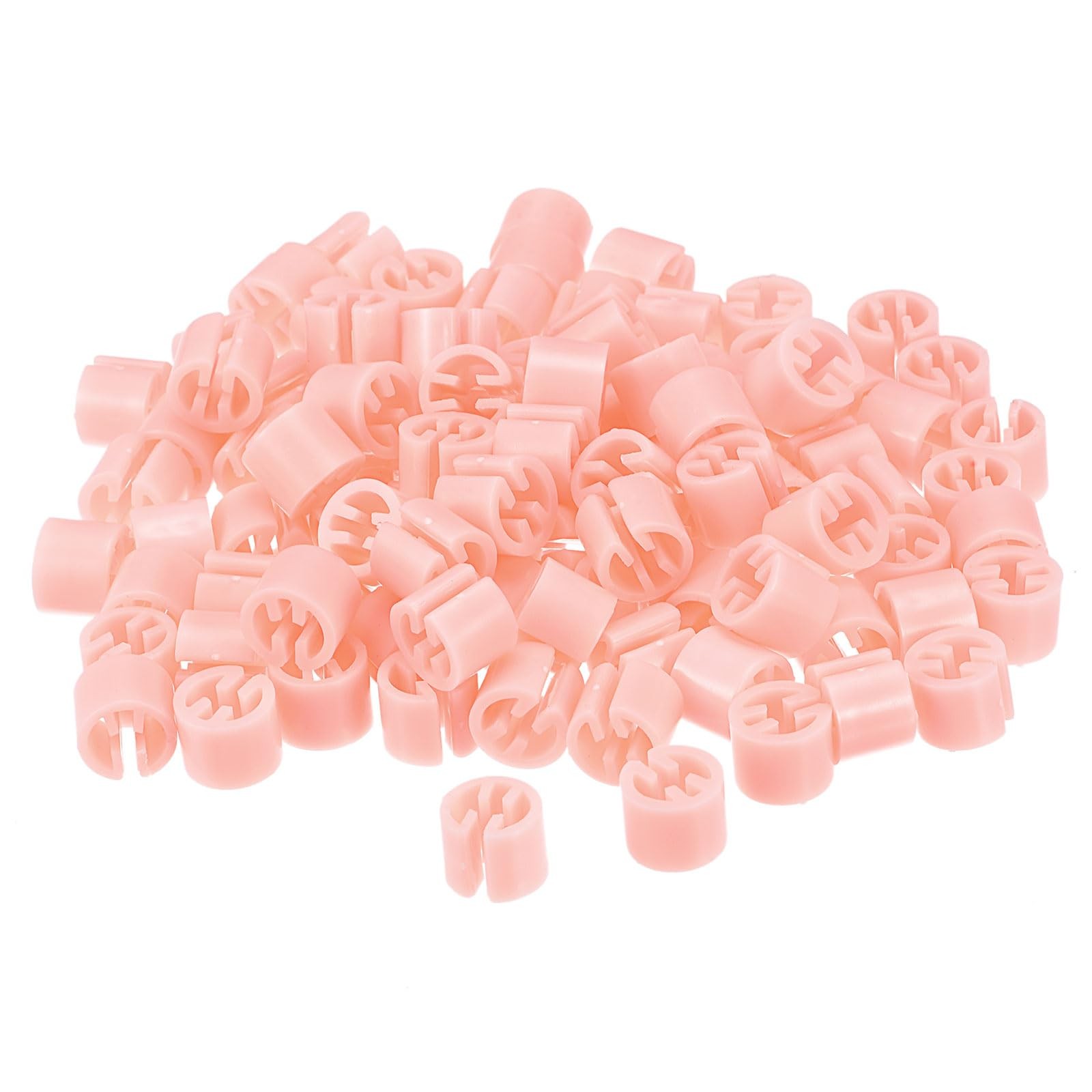 100-Count Pink Blank Clothes Hanger Marker for 3.5mm Rod Garment Color Code