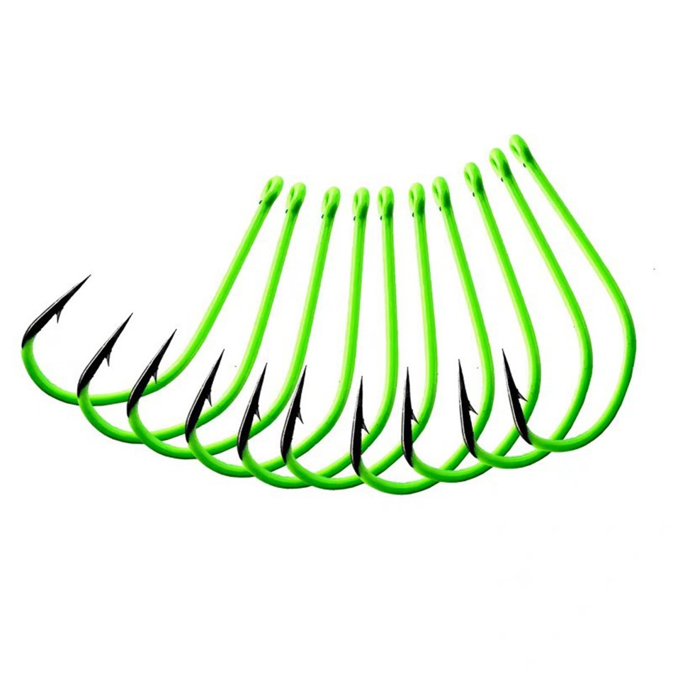200pcs Luminous Fishing Hooks Carbon Steel Glow In Night Fishing Hooks 12#-28#