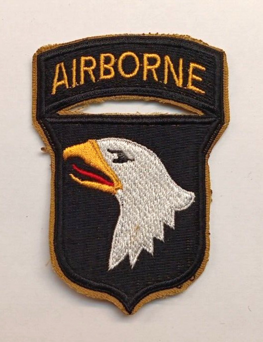 US ARMY HOOK AND LOOP 101ST AIRBORNE DIVISION WITH TAB OD BASE MATERIAL