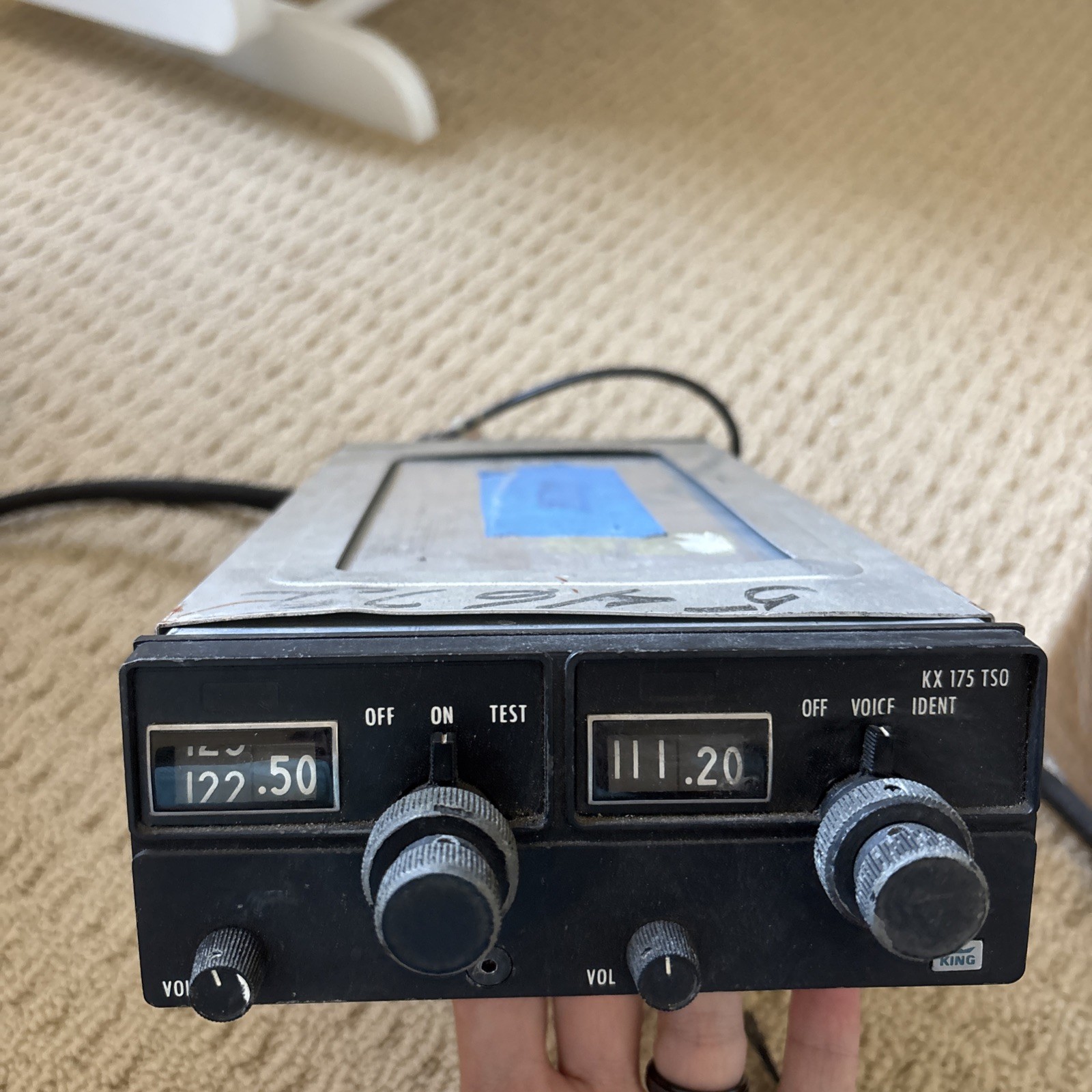 Bendix/King KX175B Nav/Com Radio And Mounting Tray/ Connectors - As Removed