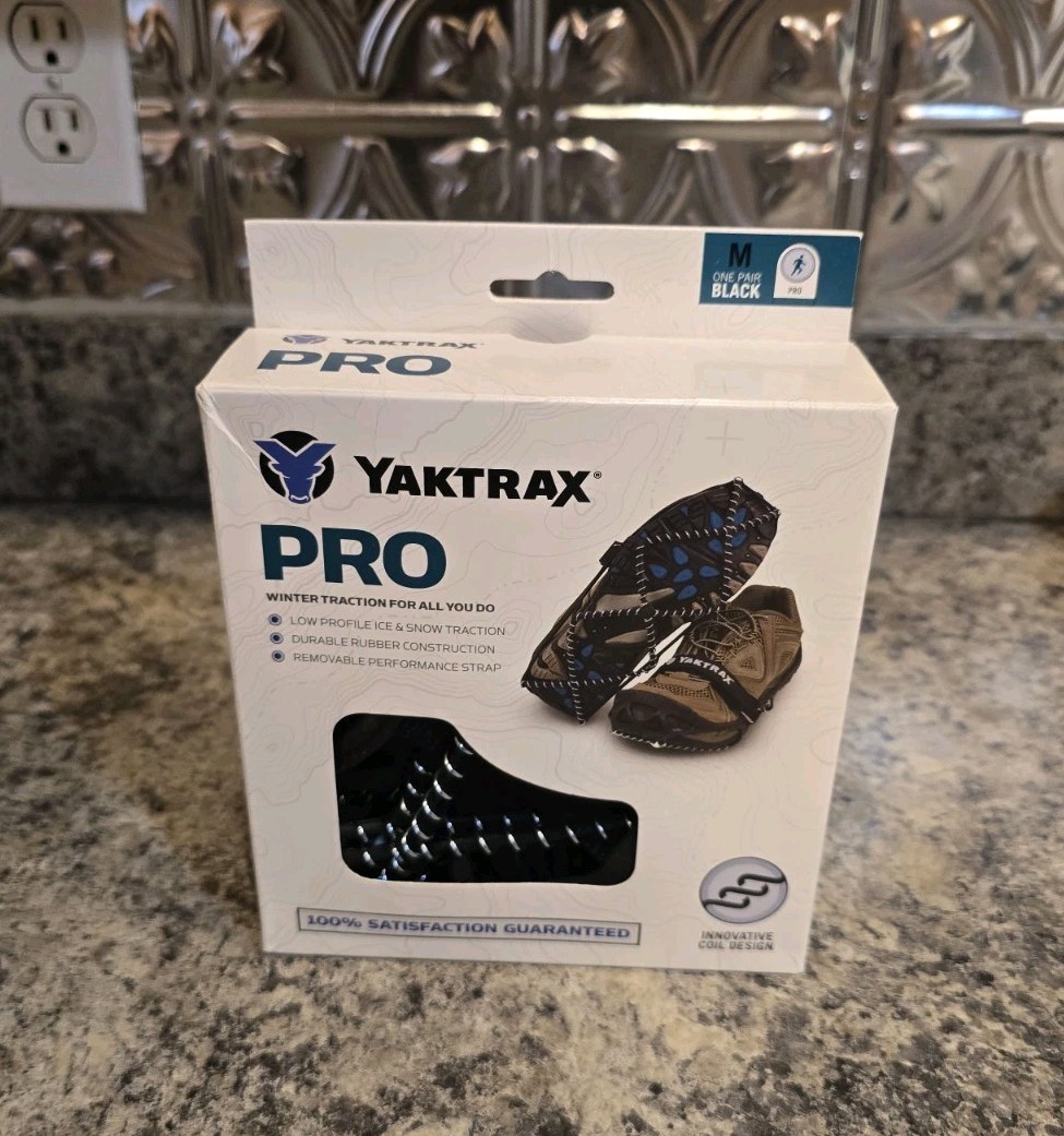 New Yaktrax Pro Winter Traction Cleats For Shoes Boots Size Medium
