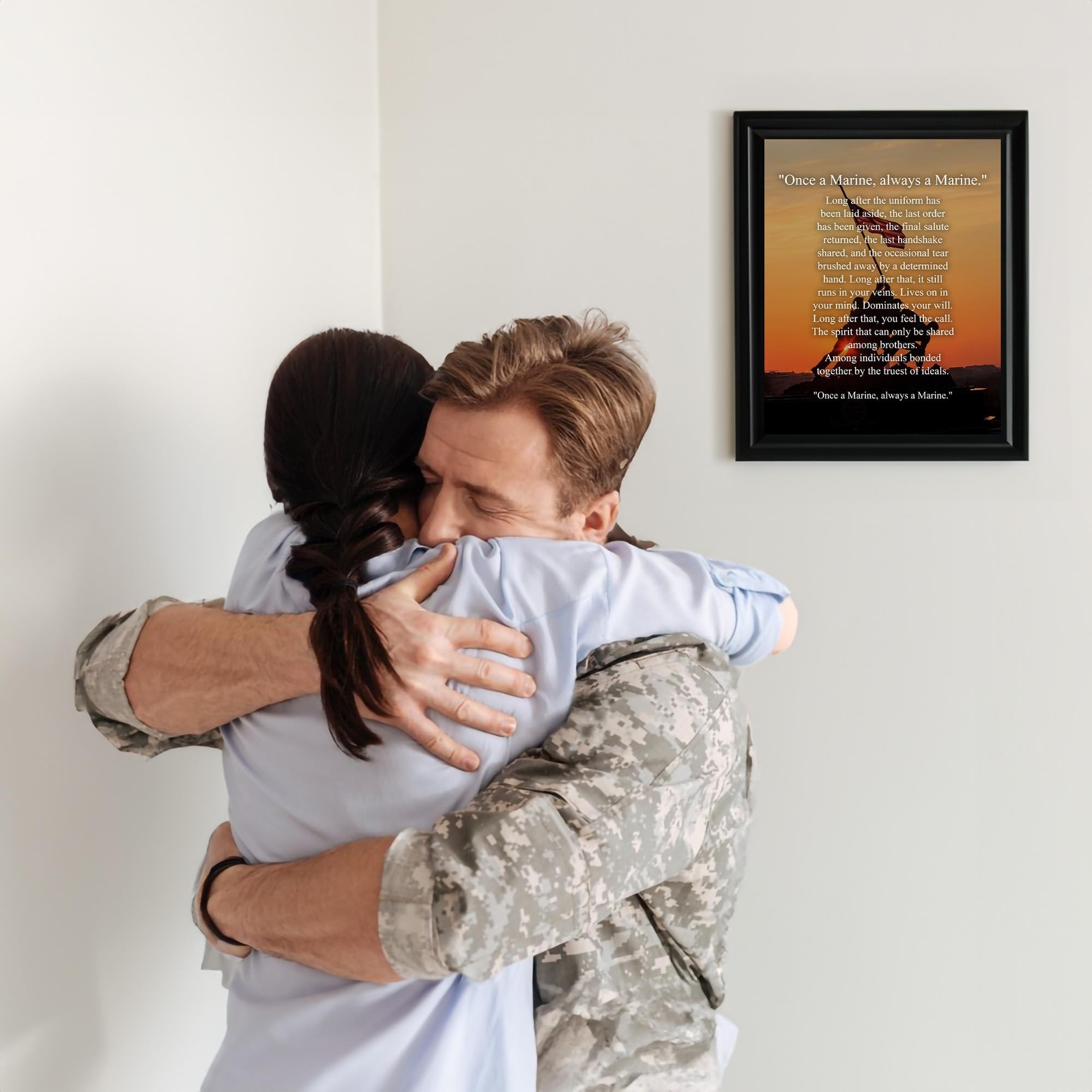 Once A Marine, Always A Marine - Inspiring USMC Creed Wall Decor Print, Ameri...