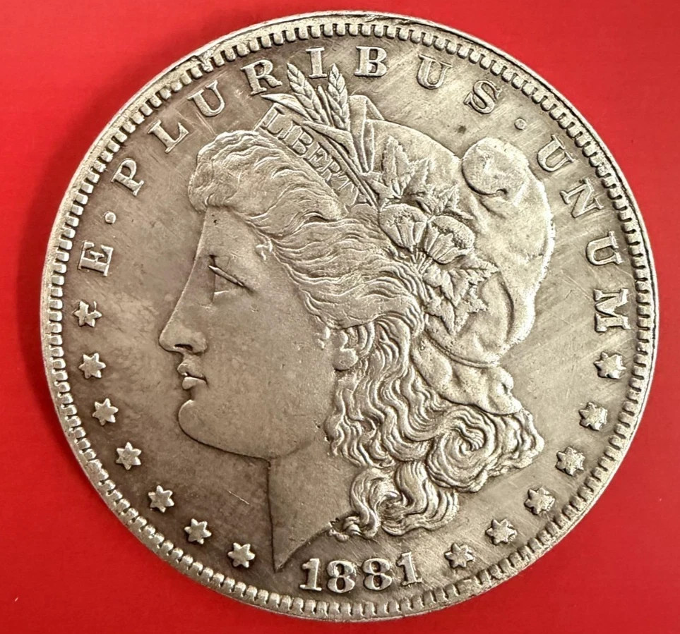 1881-S Vintage 90% Silver Liberty Head Morgan Dollar SF Mint Coin