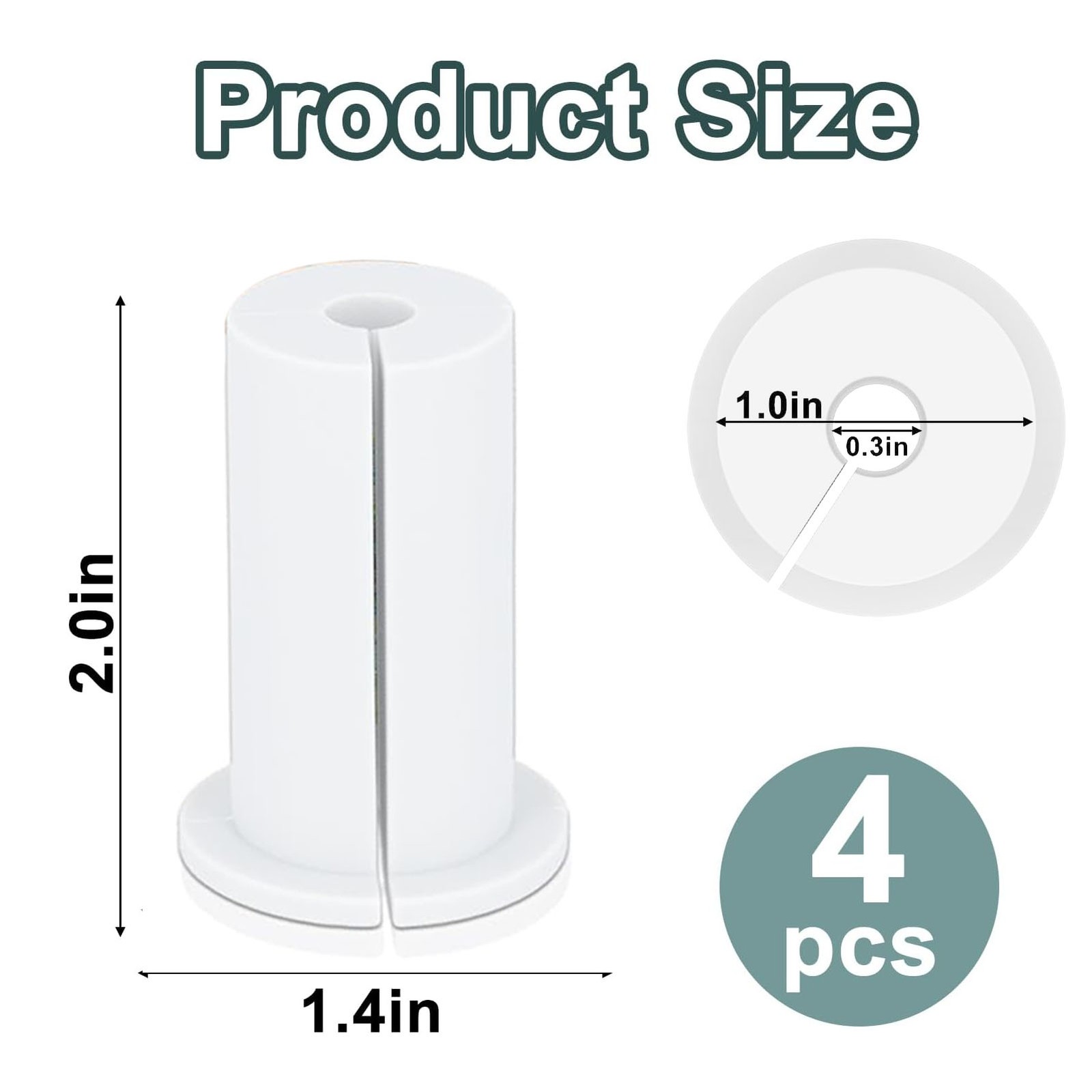 4PCS Ethernet Cable Grommet Durable Easy Setup For Wall Cleanliness Excellent