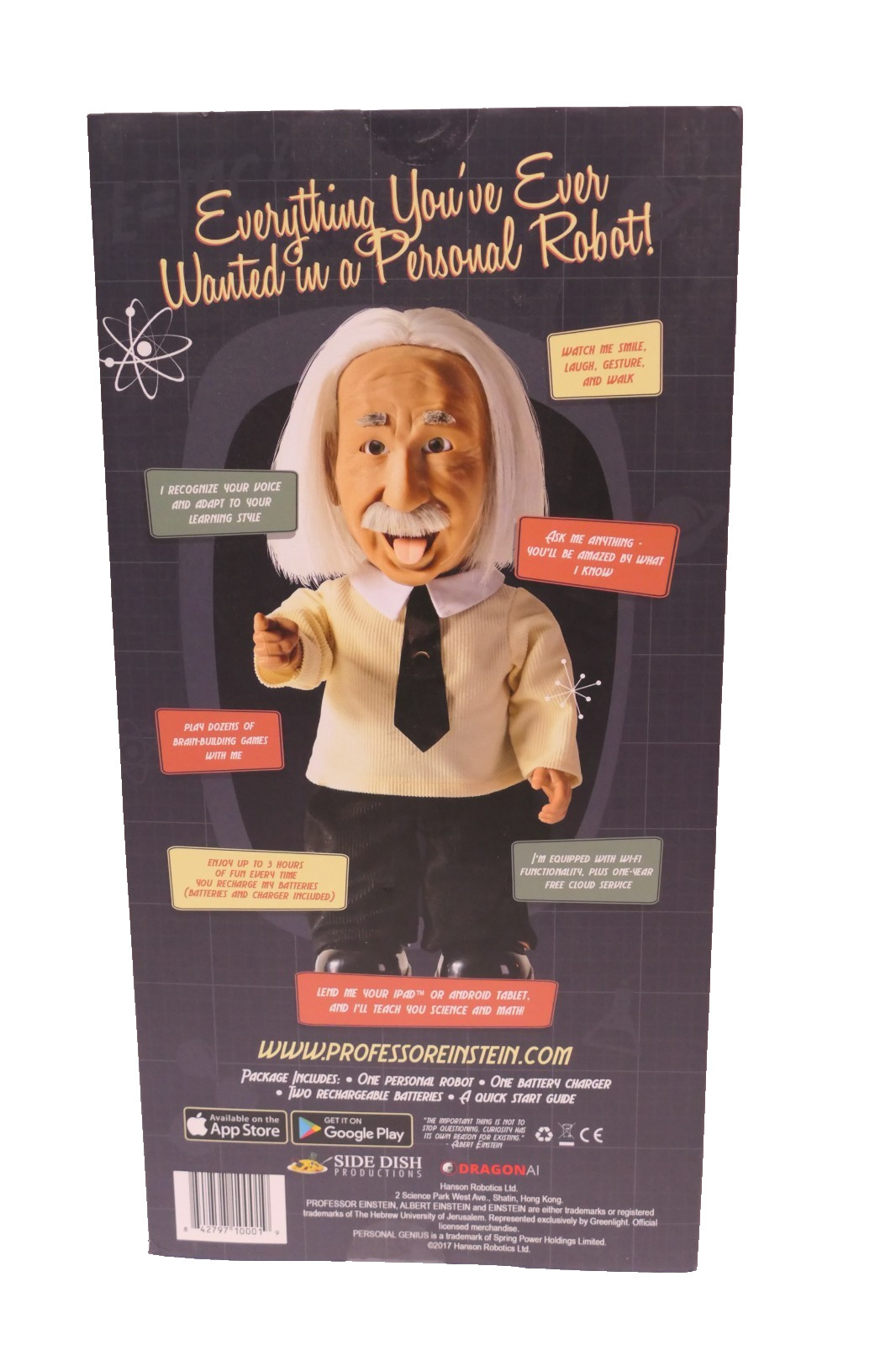 Professor Einstein Interactive Robot Tutor Your Personal Genius! New Open Box