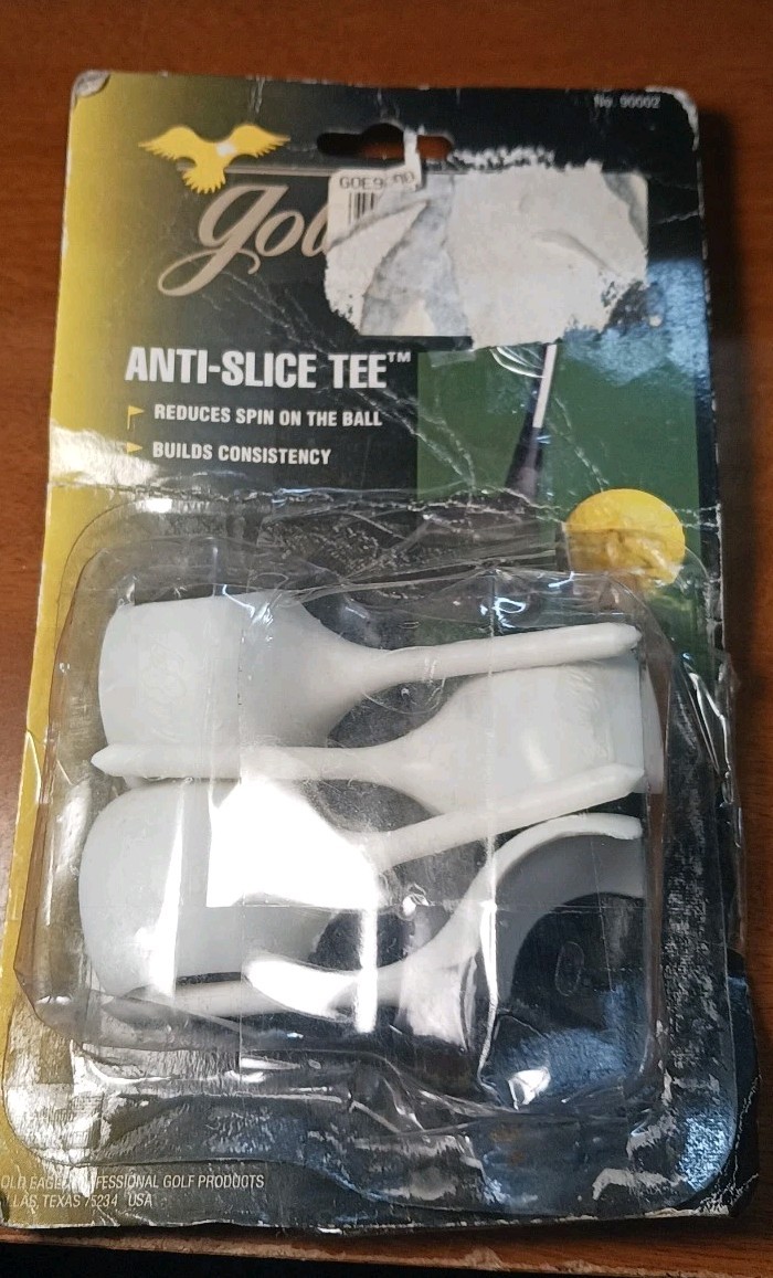 Gold Eagle Anti Slice Tee Golf Training Aid Practice Tees Open Package Unused