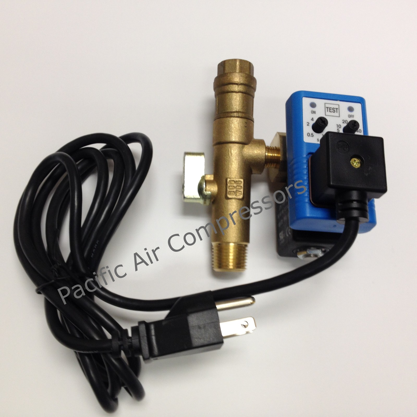 4N443 IR EQUIVALENT TIMED ELECTRIC AUTO DRAIN W/ STRAINER TANK DRAIN VALVE