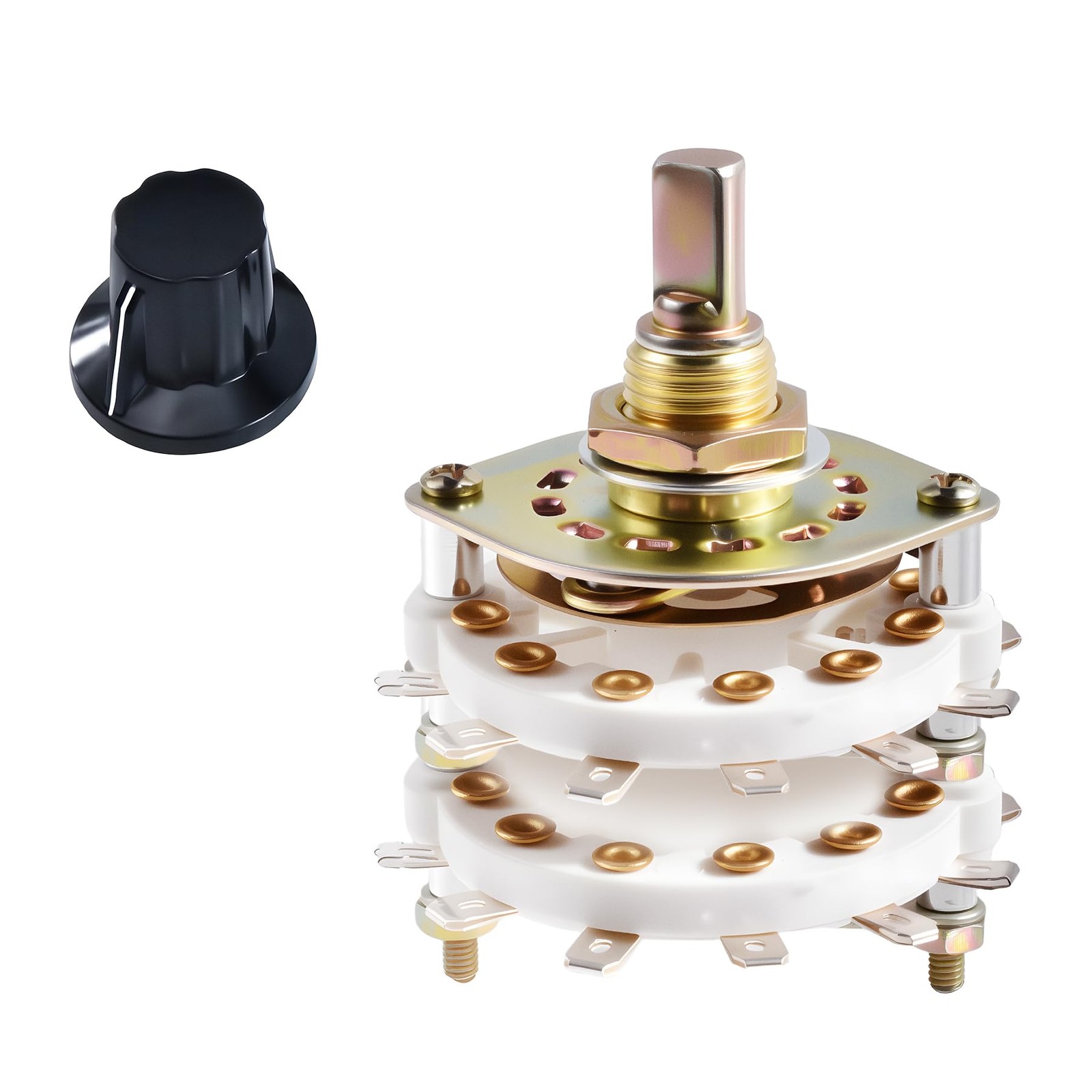 FOCMKEAS KCZ Rotary Band Switch 2P6T 2 Pole 6 Position 2×6 1pcs