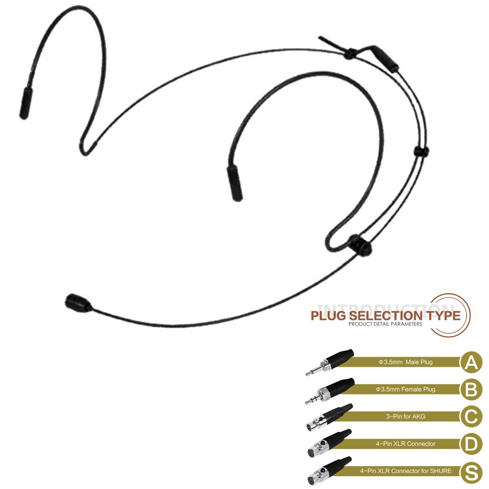 Double Earhook Headset Mic Headworn/Microphone/For For Wireless