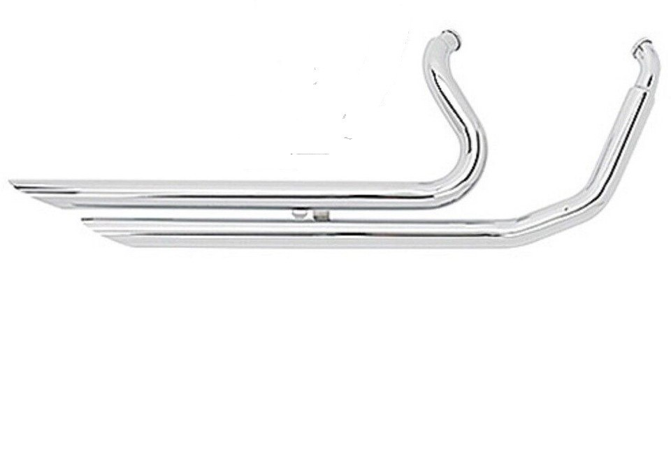 CHROME 2.25" EXHAUST  HARLEY SOFTAIL FXST HERITAGE SPRINGER FAT BOY FLST 86-06