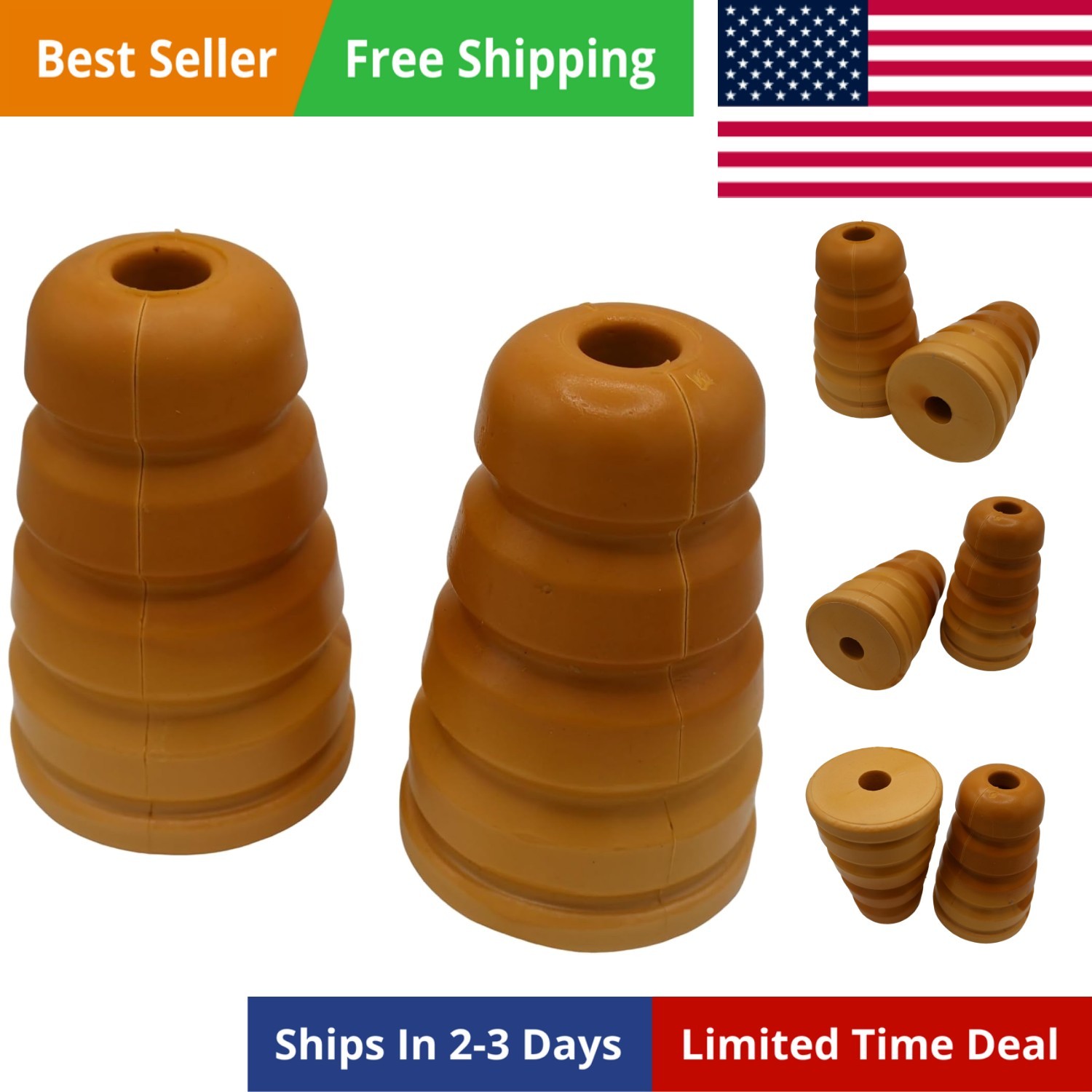 15270578 2Pack 523065 523-065 Rear Spring Bumper Rear Bump Stops Jounce Bumpe...
