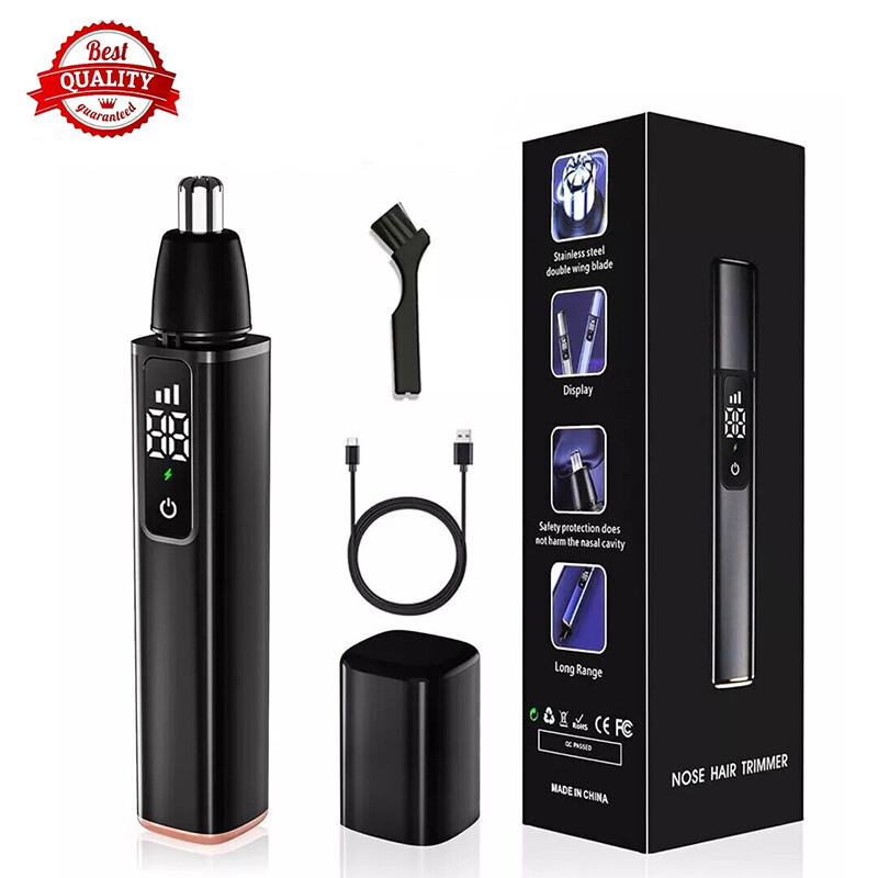 Ear and Nose Hair Trimmer with LED Display USB Rechargeable Nose Trimmer
