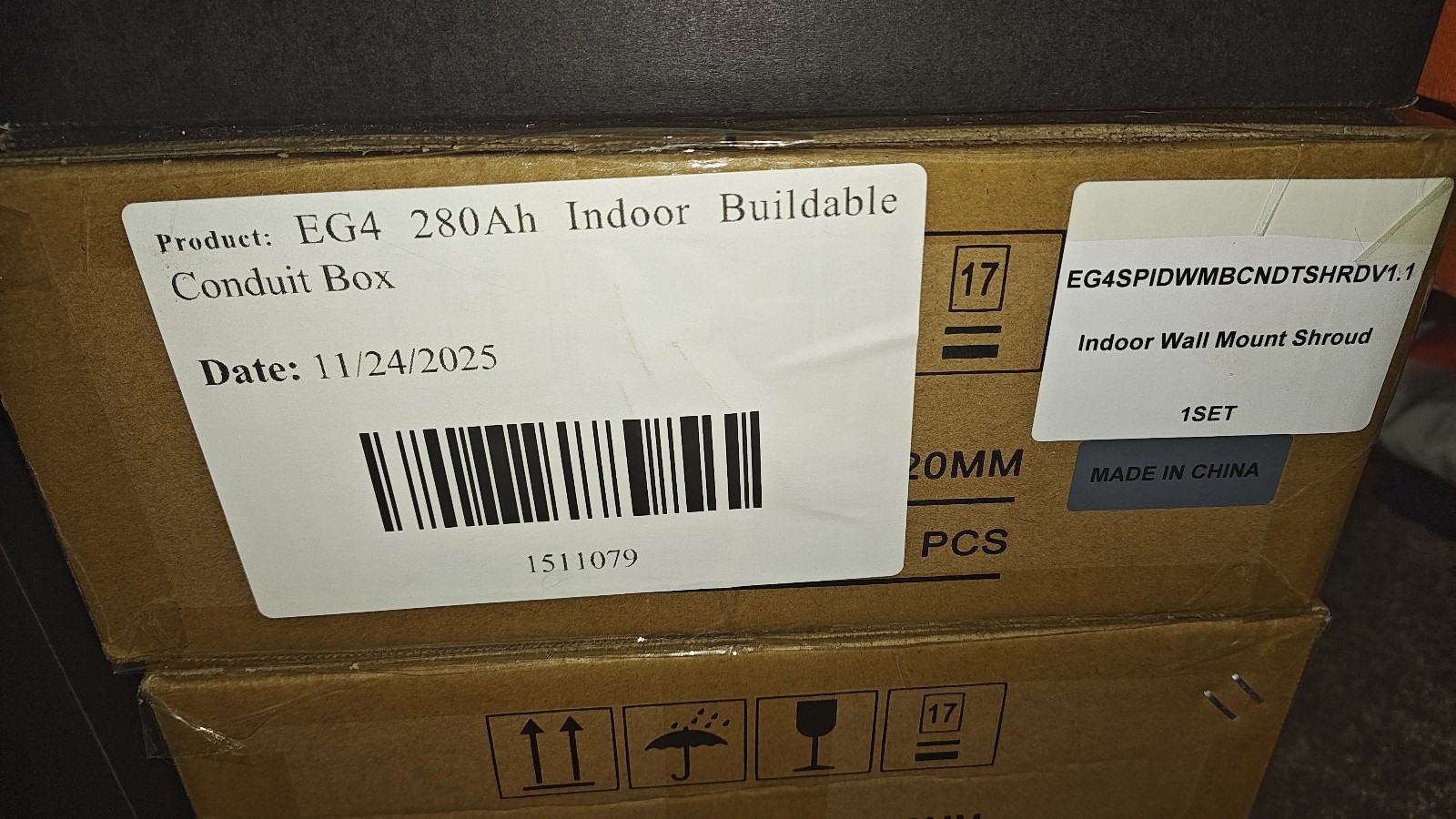 EG4 280Ah Indoor Buildable Conduit Box
