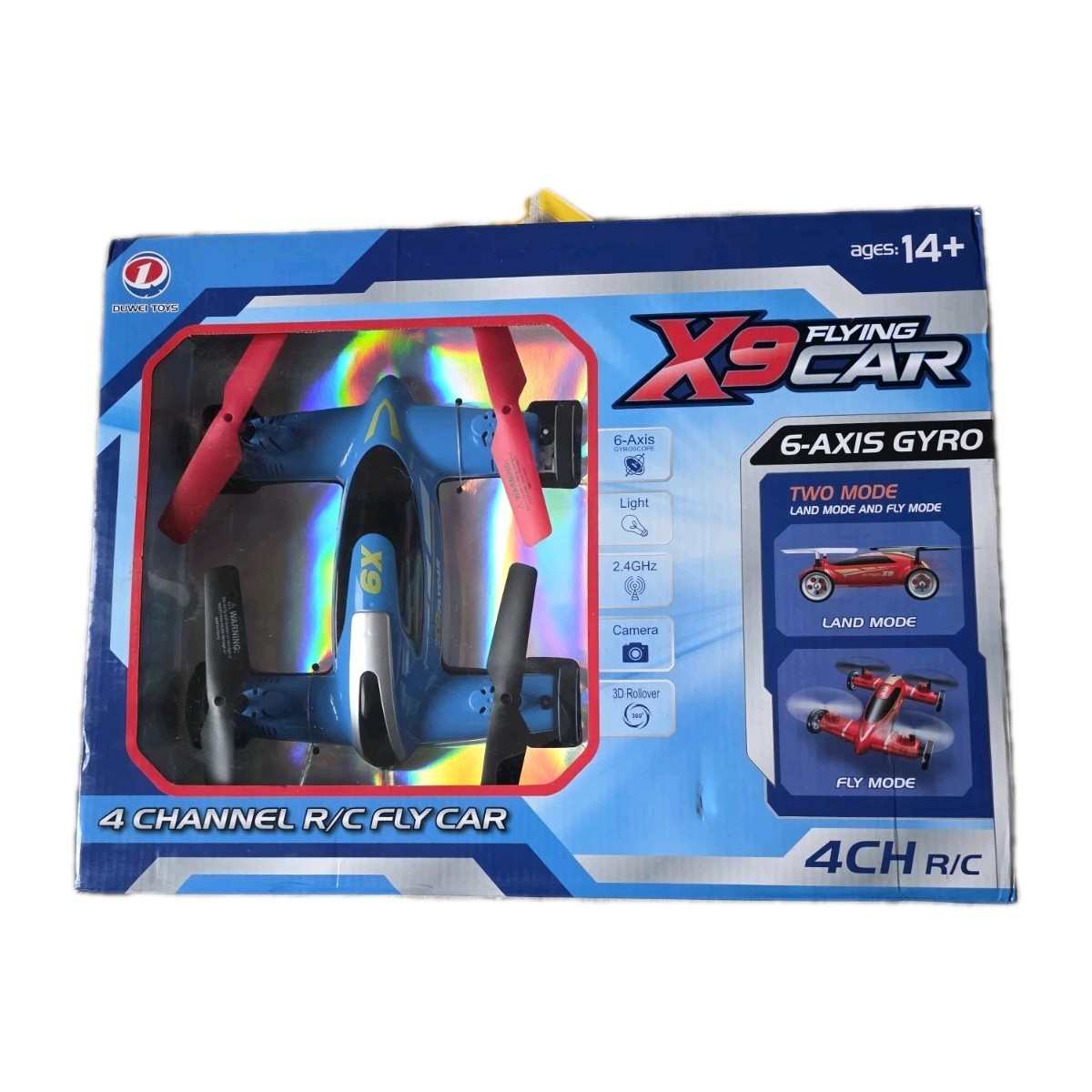 X9 Flying Car RC Drone 4CH 6-Axis Gyro Air Land 2.4GHz Brand New In Box