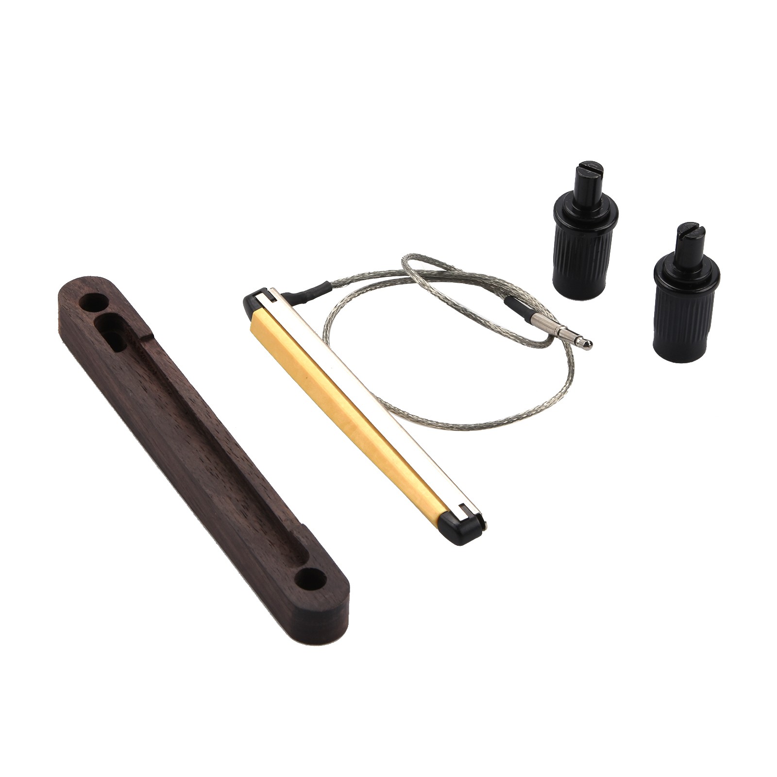 6 String Bass Guitar Bridge with Under Saddle Piezo Pickup 2.5mm Connector