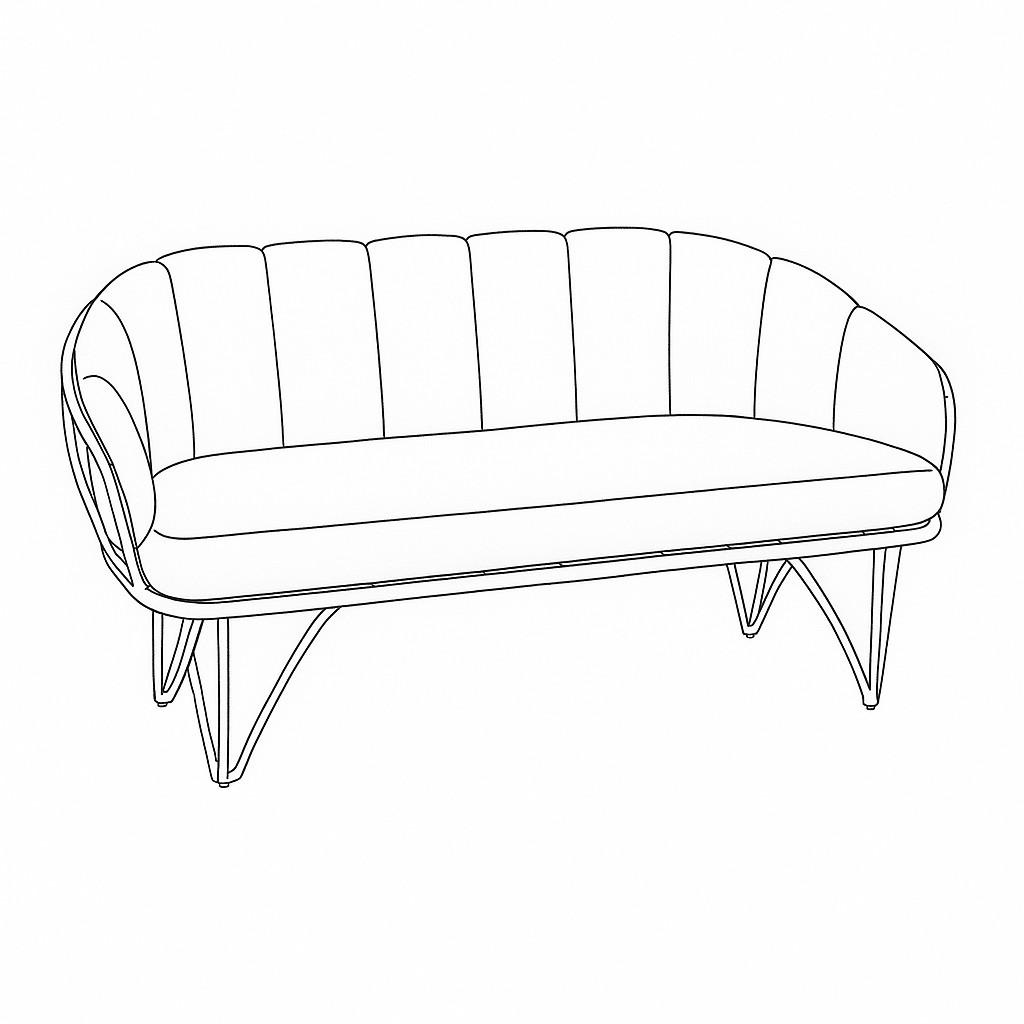 Homecrest Model #742/1744G Loveseat or Loveseat Glider Cushion Set Sunbrella