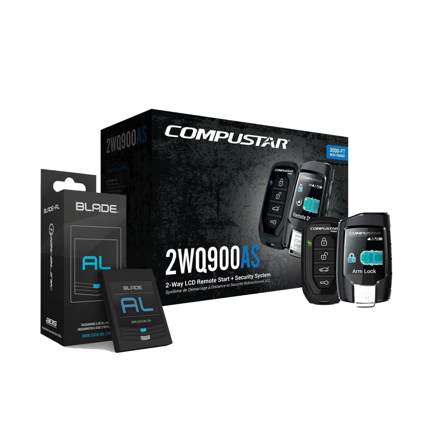Compustar CS2WQ900AS All-in-One 2-Way Car Remote Start + Integration Cartridge