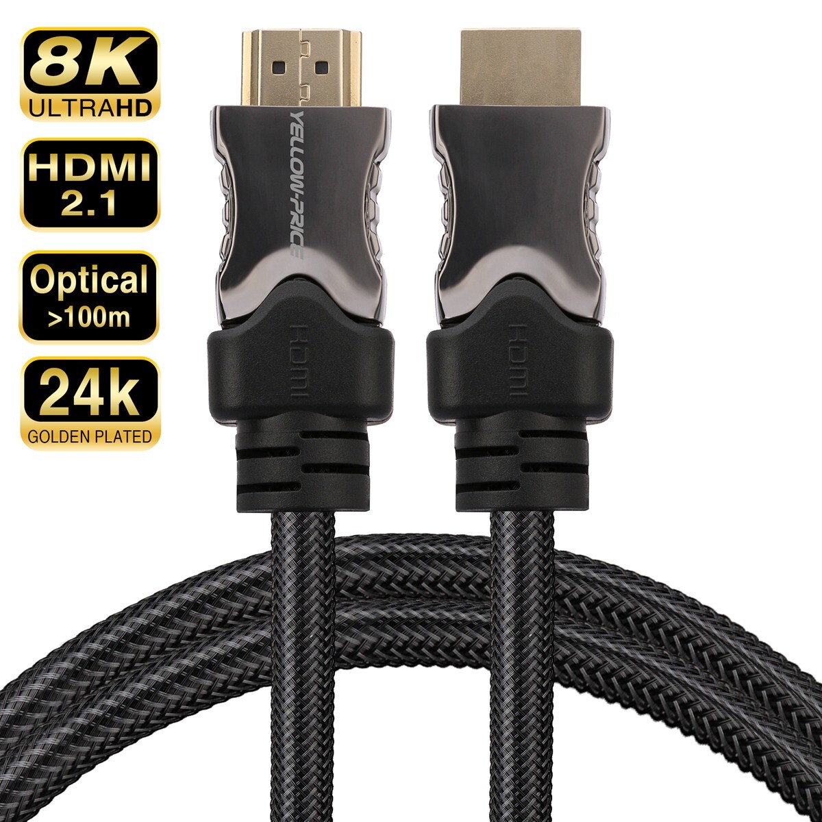 Ultra 8K HDMI Cable - 6 Feet - Black | High Speed, 48Gbps, Dynamic HDR, eARC Lot