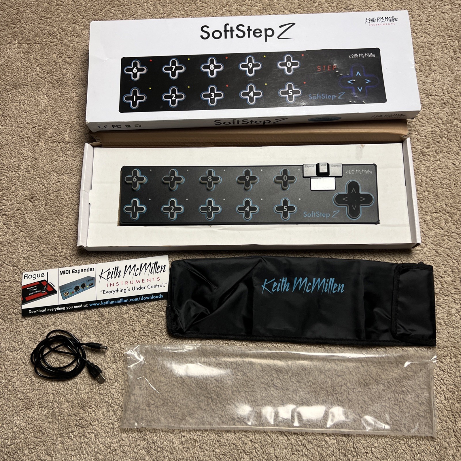Keith McMillen SoftStep 2 MIDI Foot Controller MPE USB Open Box Complete