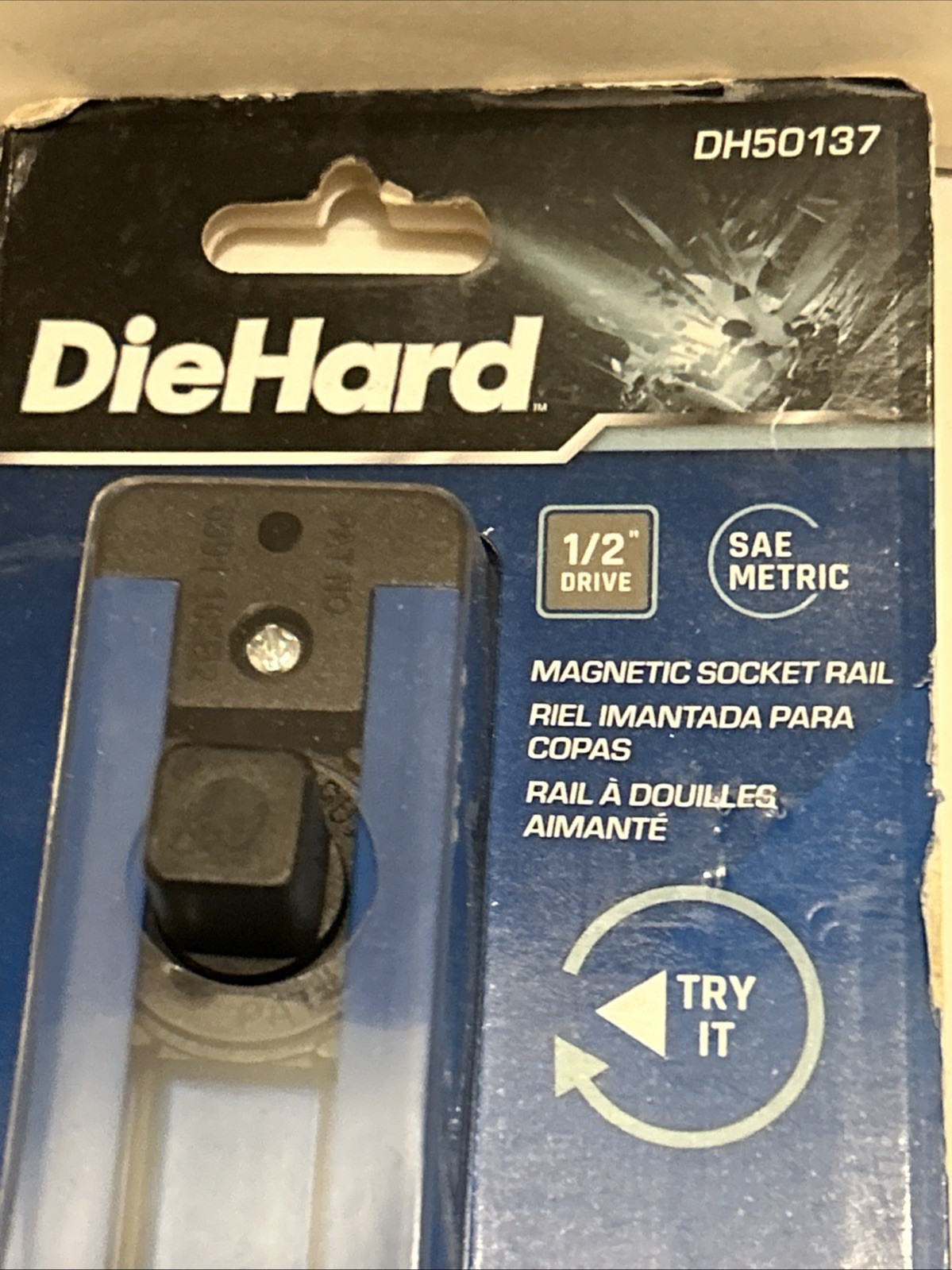 Diehard Tools 1/2” Drive Metric Magnetic Socket Rail, DH50137