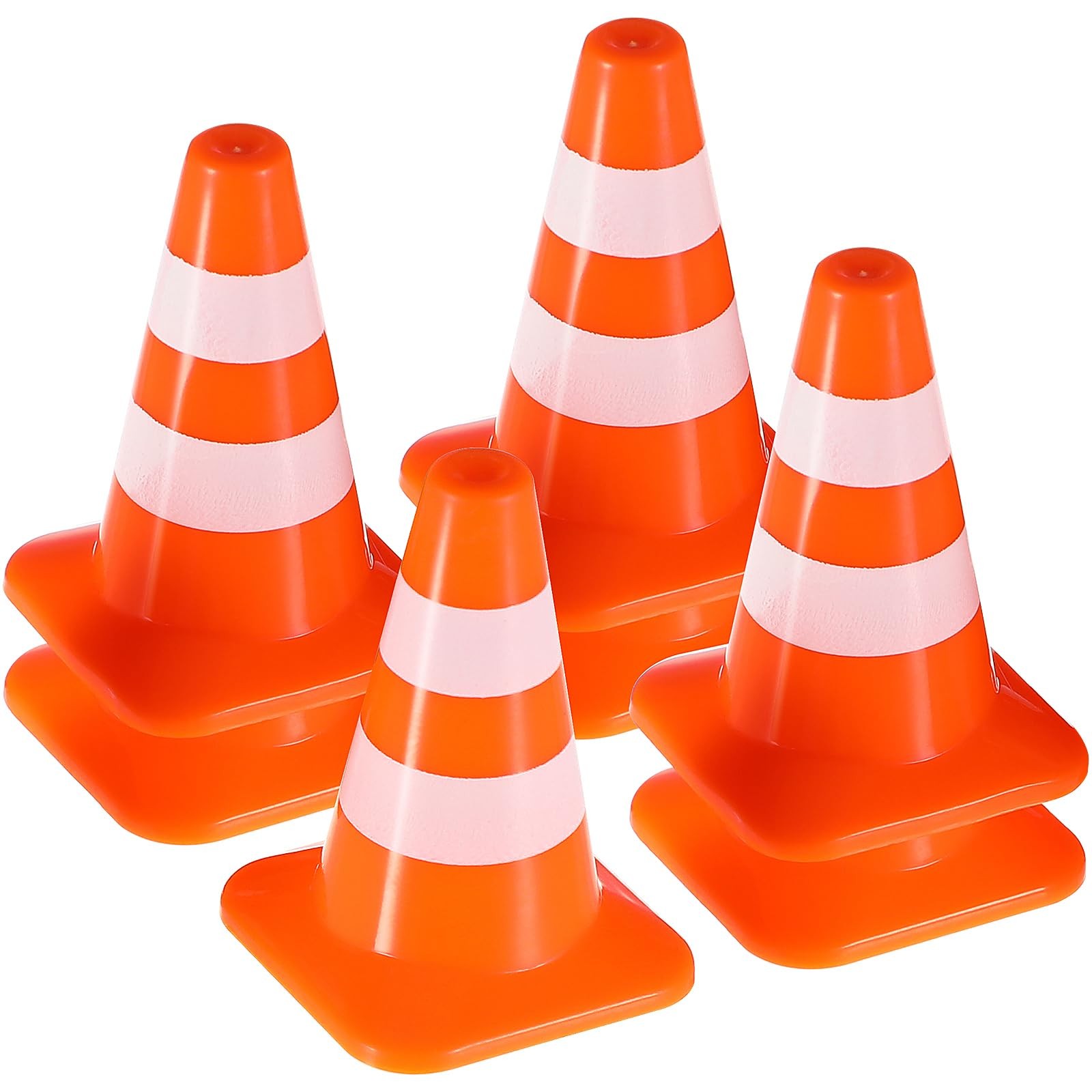 14Pcs Mini Traffic Cones Small Cones Tiny Simulation Road Parking Signs Plast...