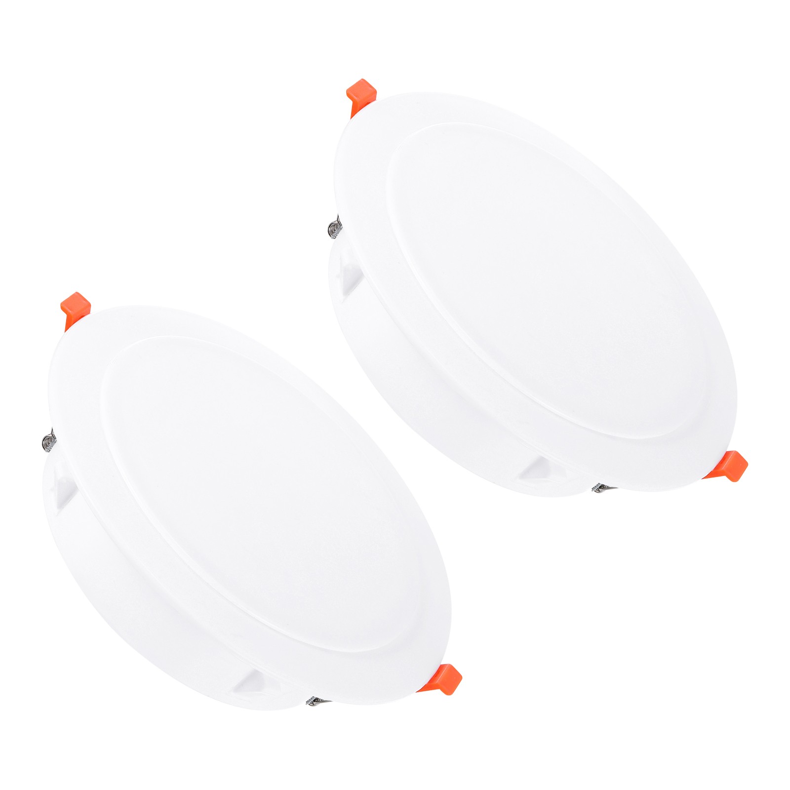 2Pack 6.5" Spring Ceiling Cover Plate Suitable for 4.9-6.1" Round Hole, White