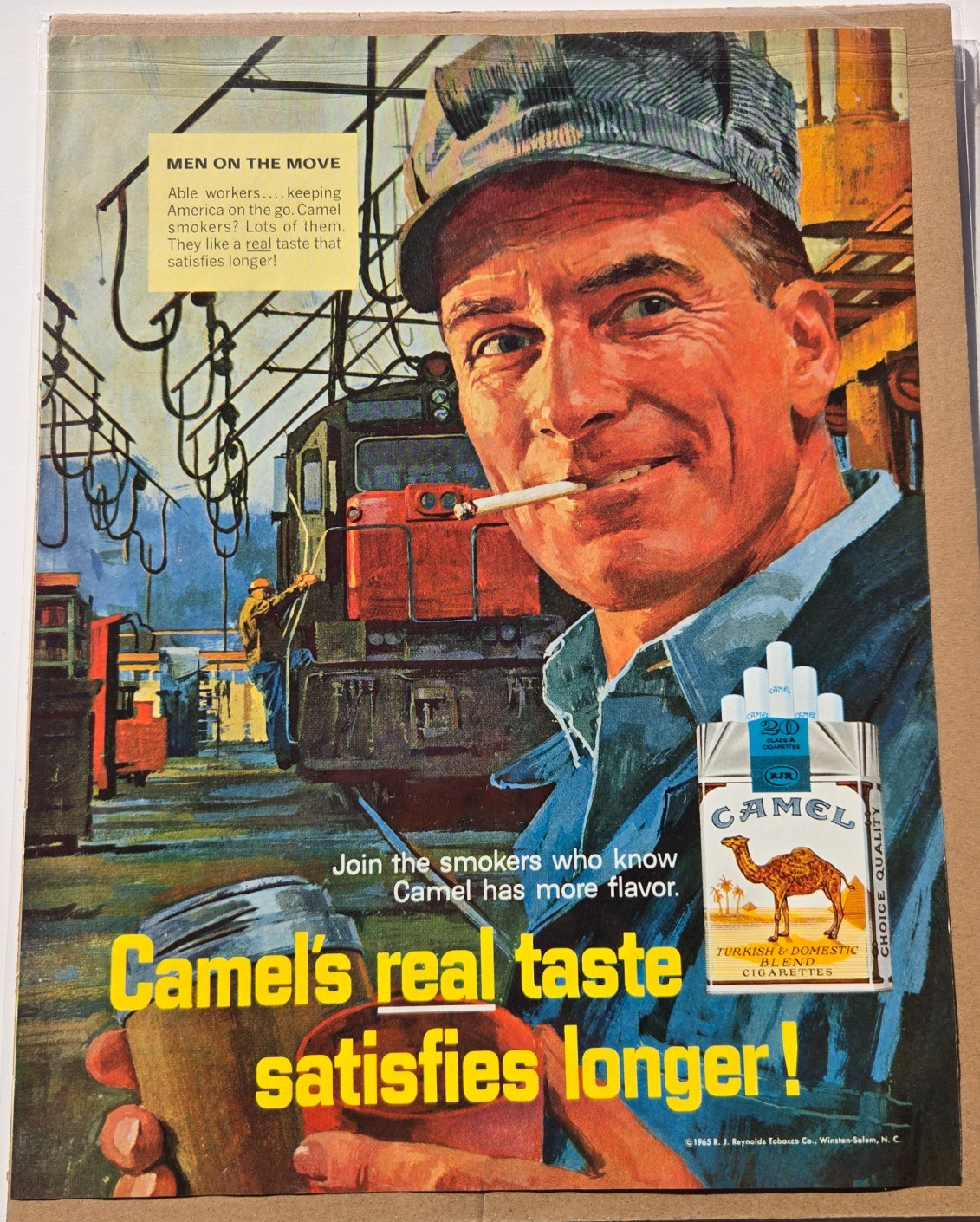 Vintage Camel Cigarette Print Advertisement 1966 Saturday Evening Post Magazine
