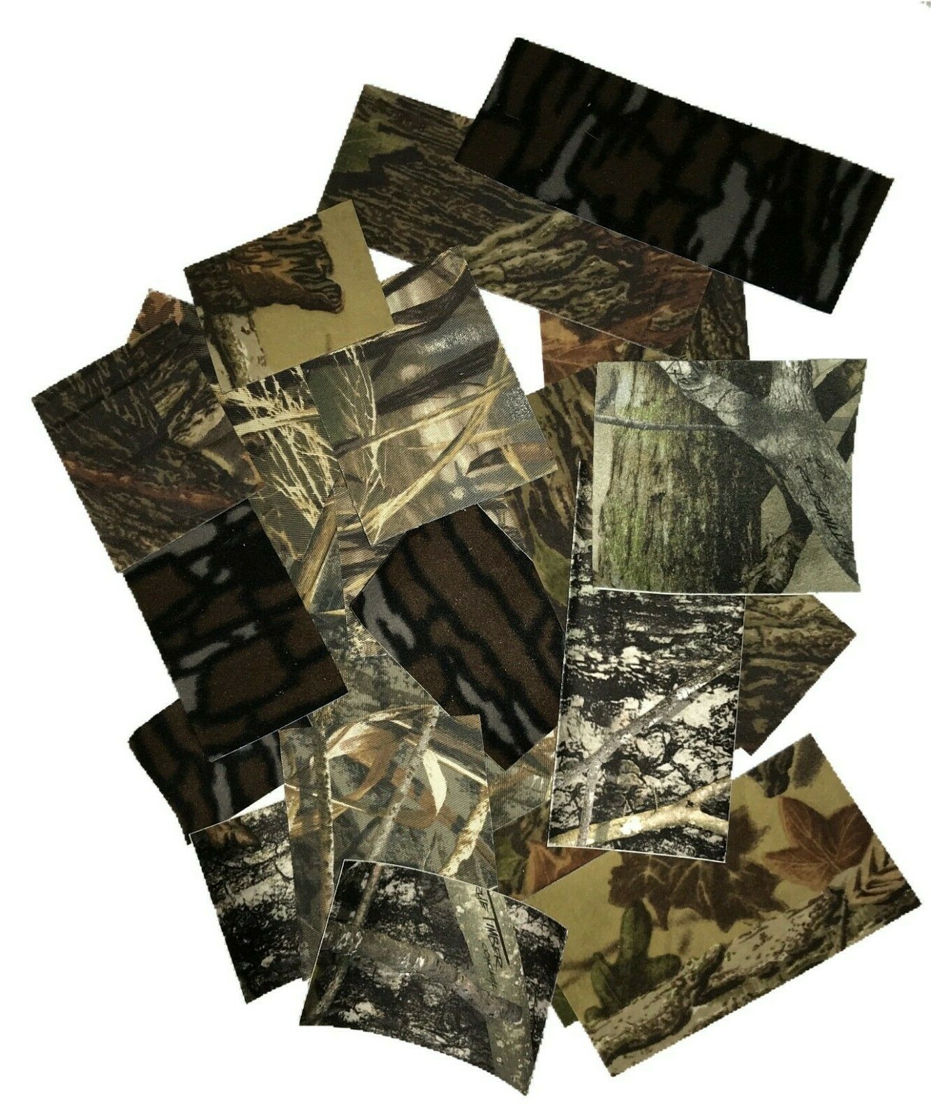 6 PC PACK Assorted CAMO Adhesive Bow Quiver Rest SILENCING Material Pads VALUE !