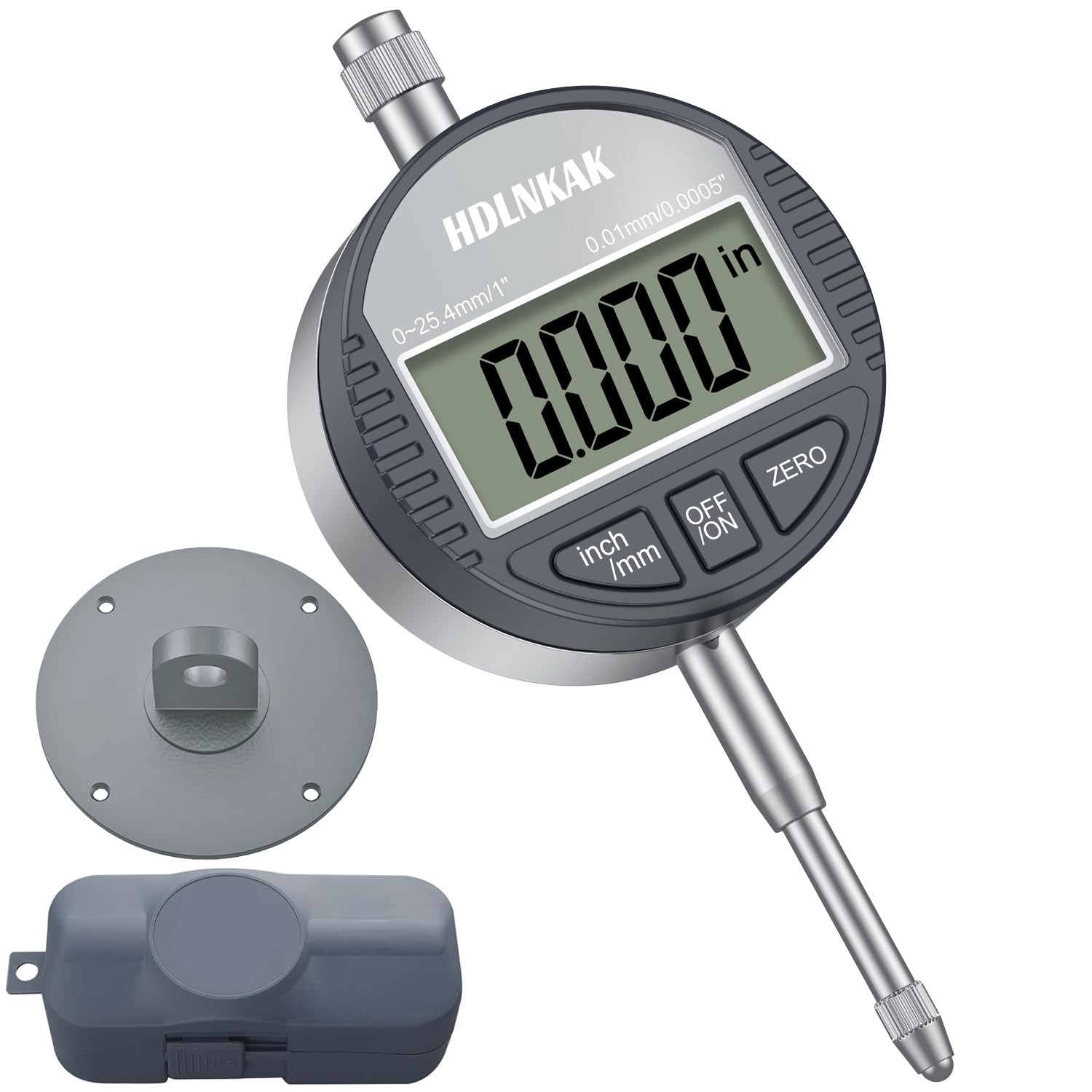 HDLNKAK Electronic Digital Dial Indicator Under 3 Inches, 1”Dial