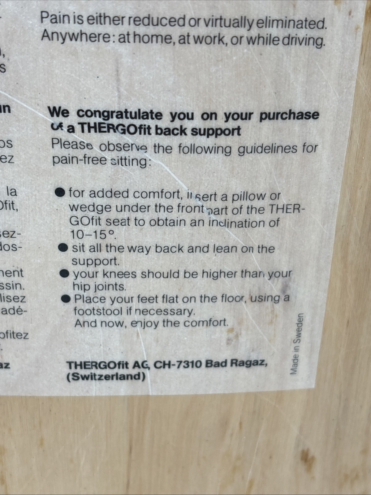 THERGOfit Model Nr.1715 Back Support Seat Insert, 70's, Swiss made