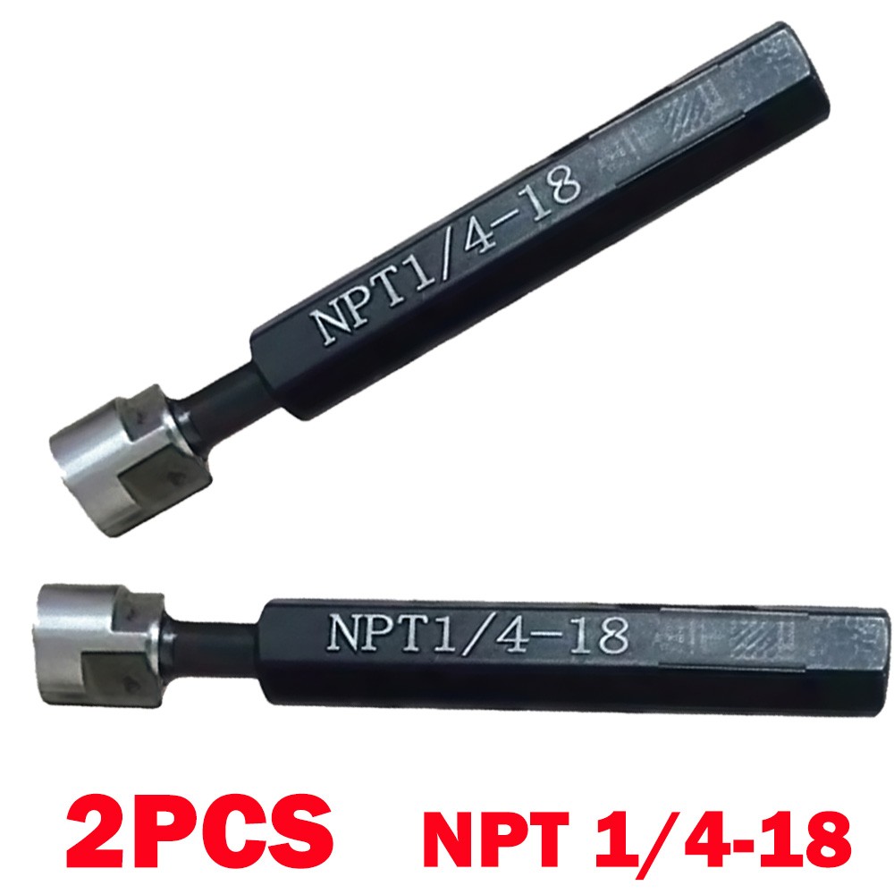 2 Pack Bearing Steel NPT 1/4-18 Taper Pipe Plug Thread Gage Gauge NPT 1/4 NEW