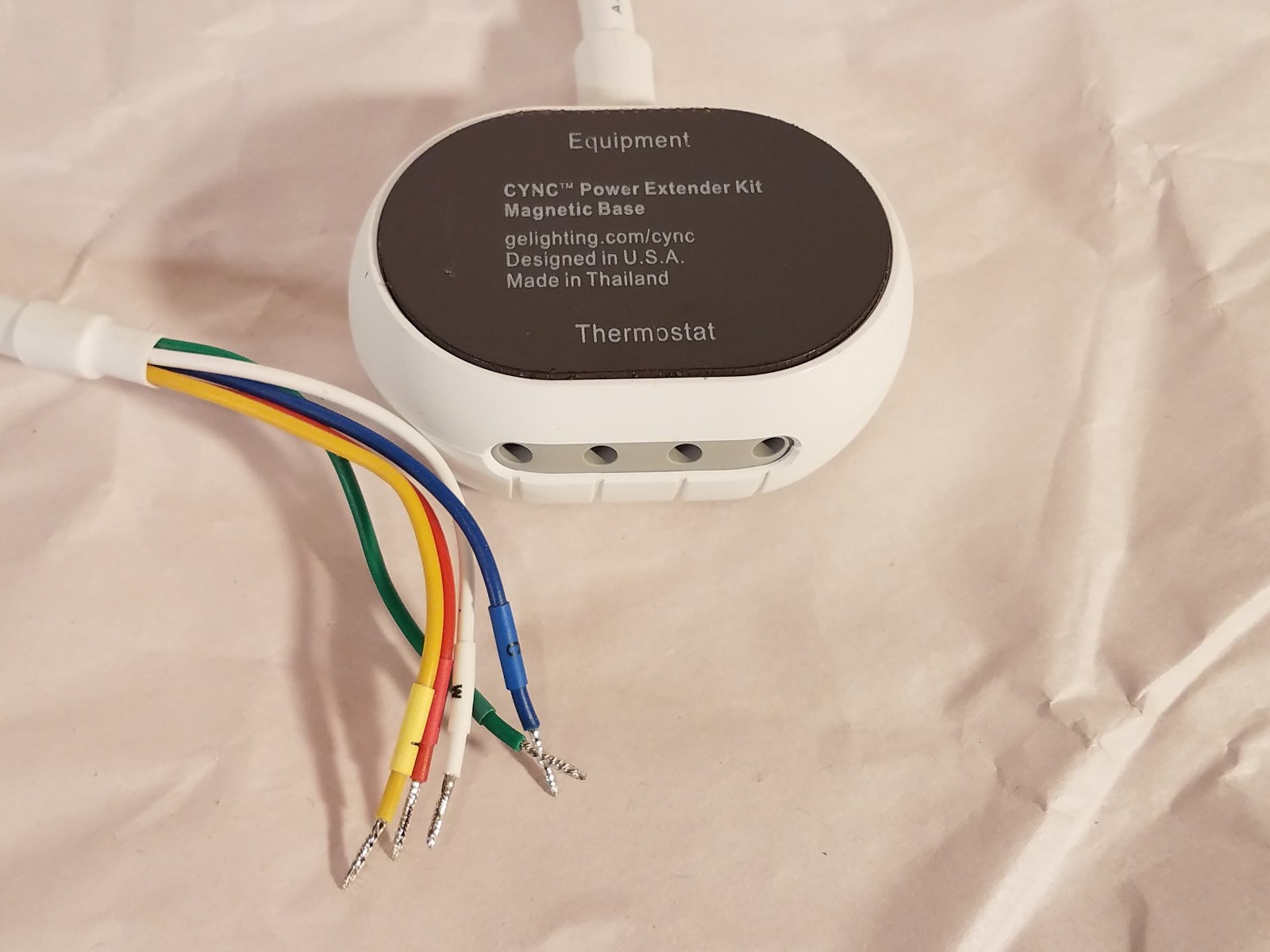 GE CYNC Power Extender Kit plus thermostat backing plate