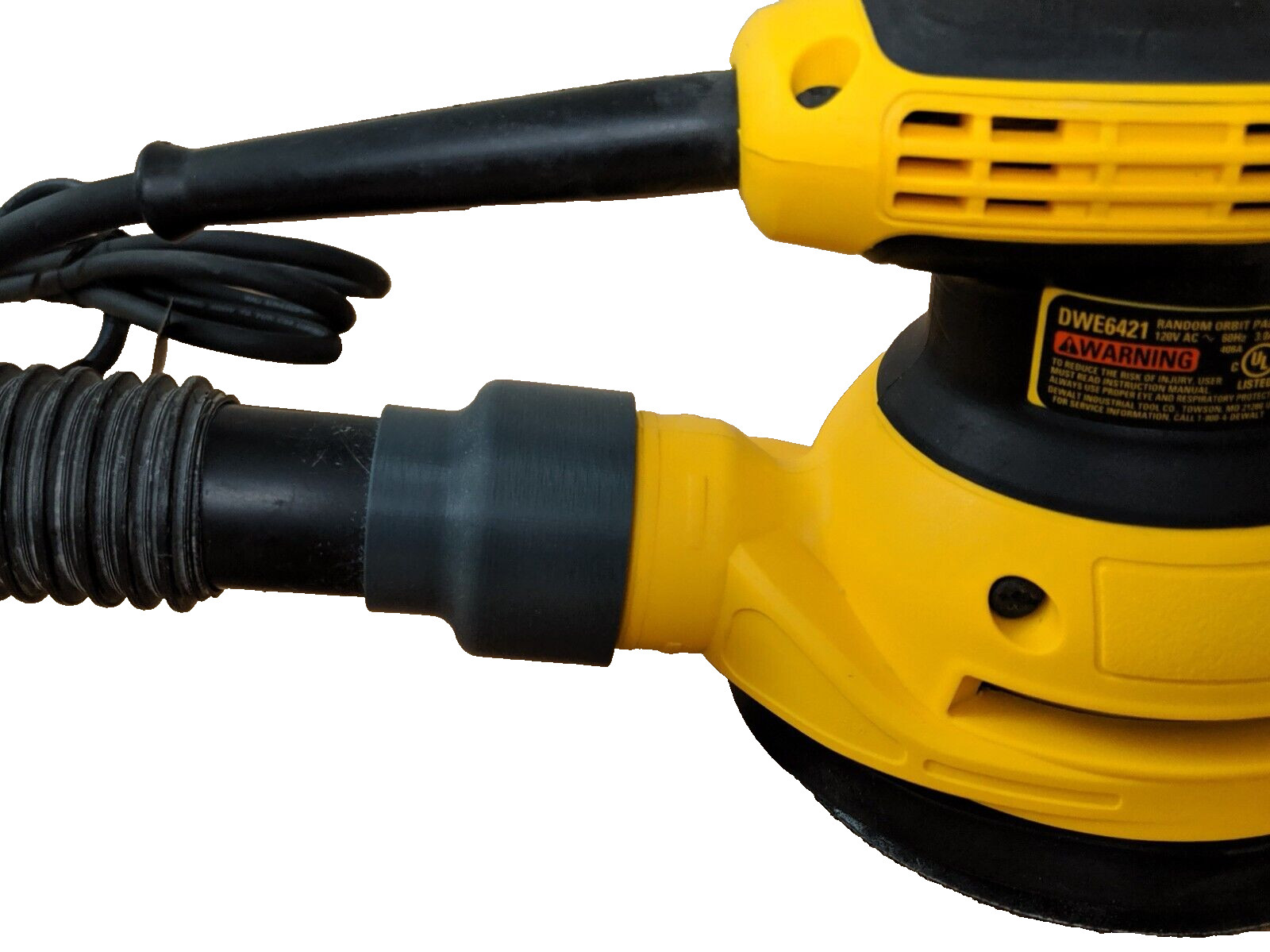 ShopVac Adapter for Dewalt Orbital Sander