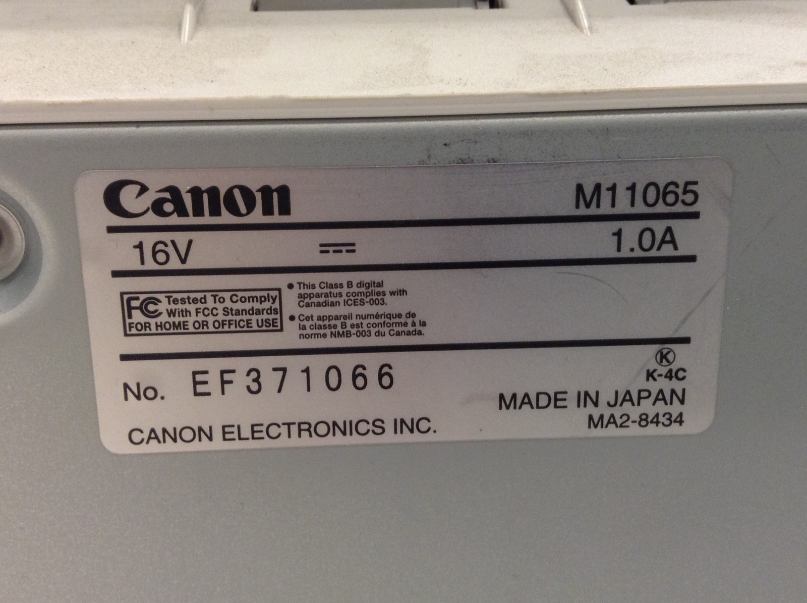 Canon imageFORMULA DR-2010C USB Document Scanner w/ ADF 2,336 Scans WORKING