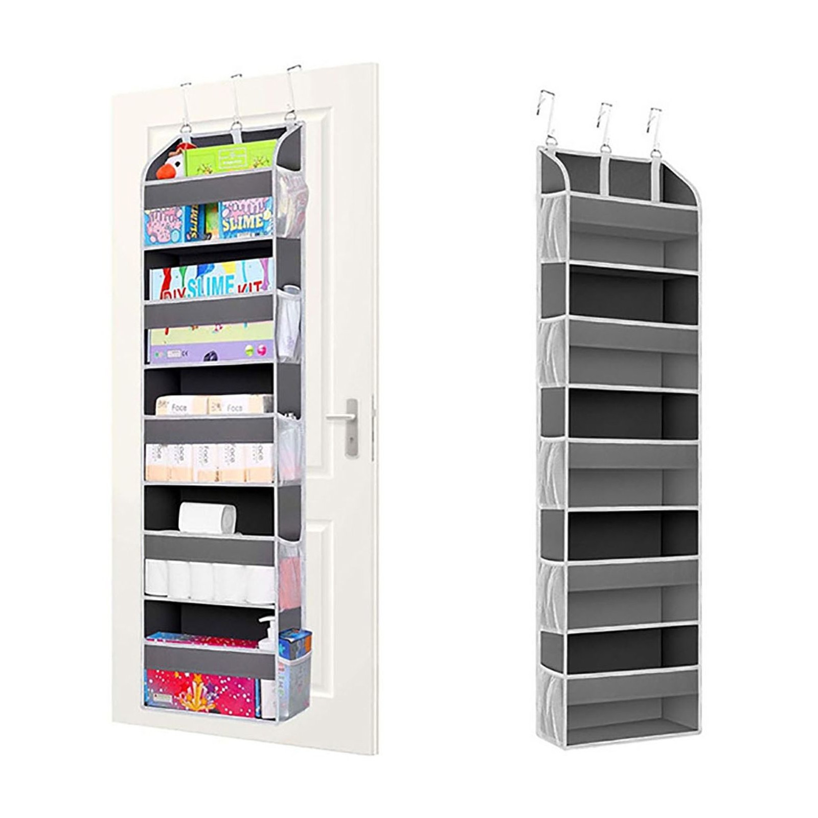 5 Tier Over Door Hanging Organizer with Clear Pockets – Heavy Duty Storage Bag