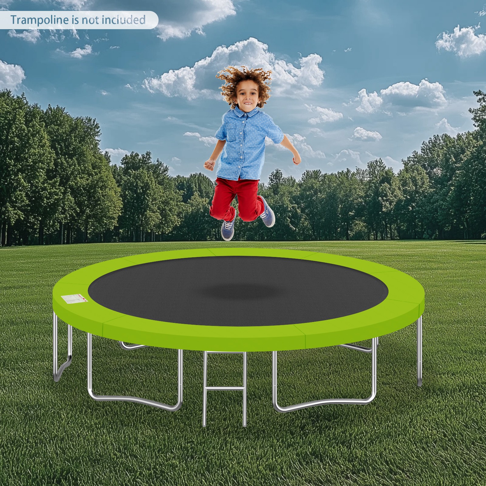 12Ft Trampoline Replacement Safety Pad for Protect Edge Cover Spring, Green